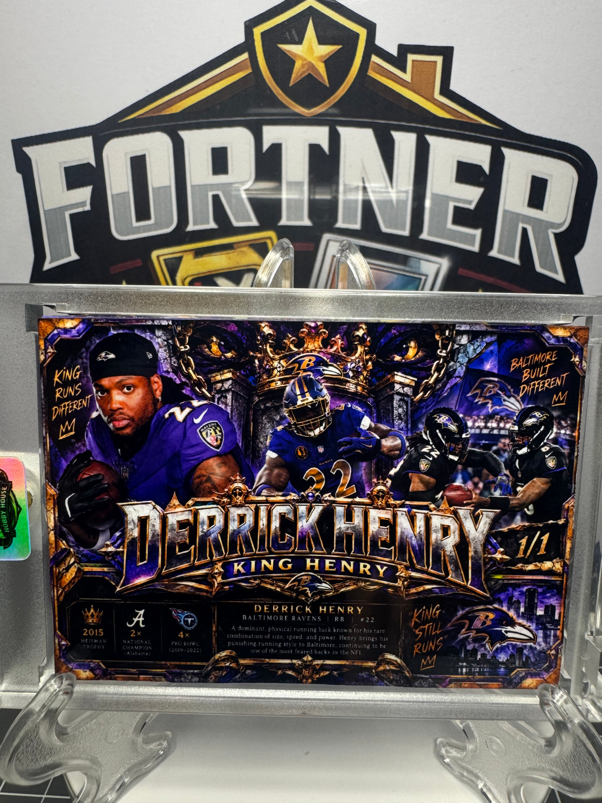 Derrick Henry | Baltimore Ravens | 1/1 Custom Card | King Henry