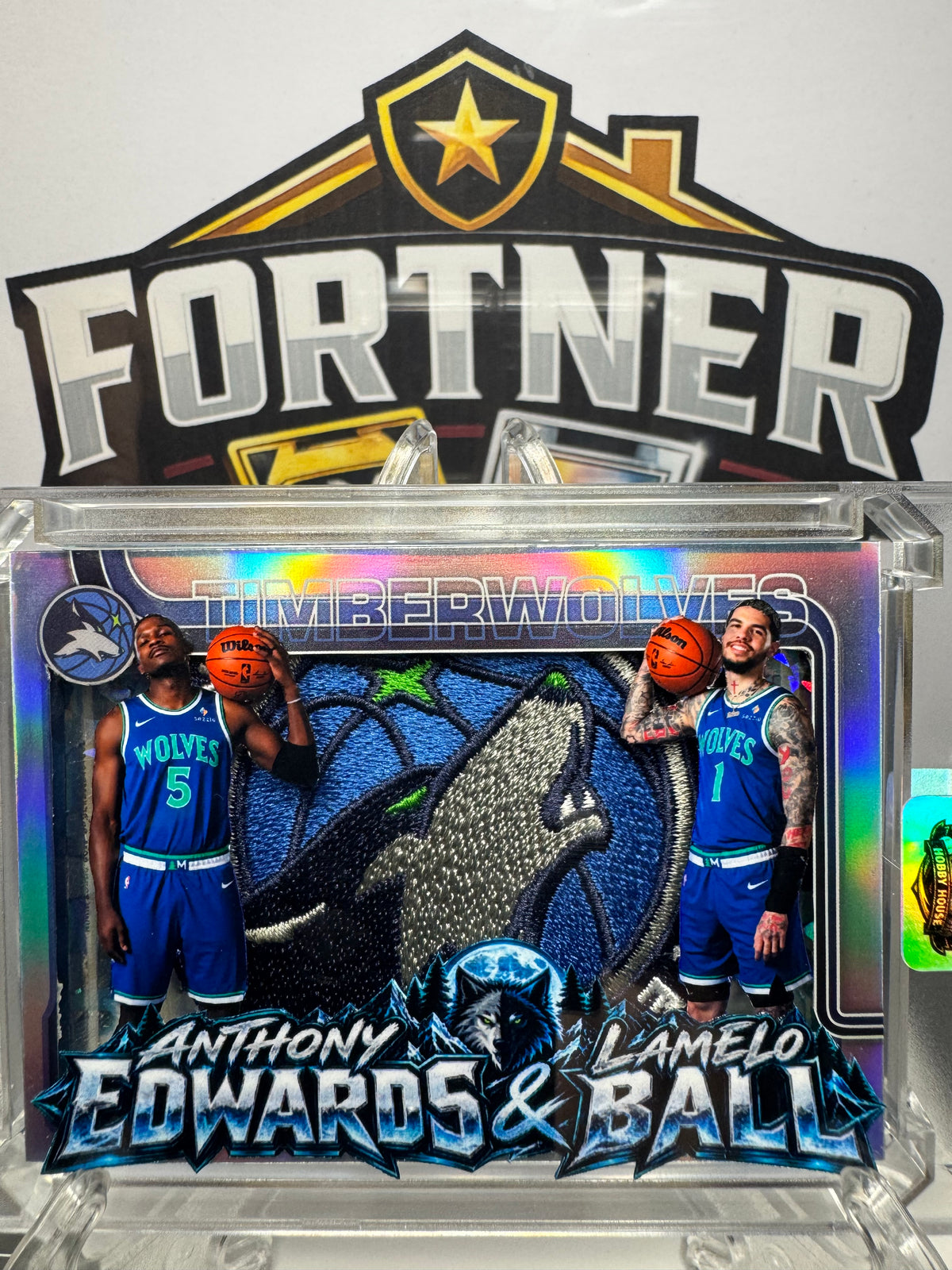 Anthony Edwards & LaMelo Ball | Minnesota Timberwolves | 1/1 Custom Patch Card | The New Wolf Pack Edition