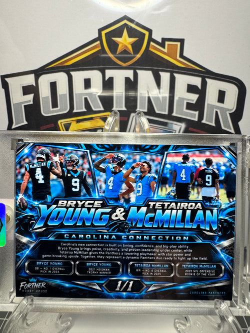 Bryce Young & Tetairoa McMillan | Carolina Panthers | 1/1 Custom Card | Carolina Connection