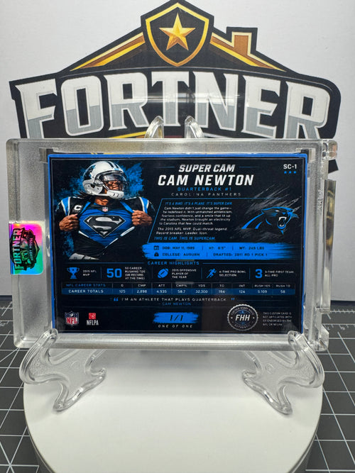 Cam Newton | Carolina Panthers | 1/1 Custom Card | Man of Steel Edition