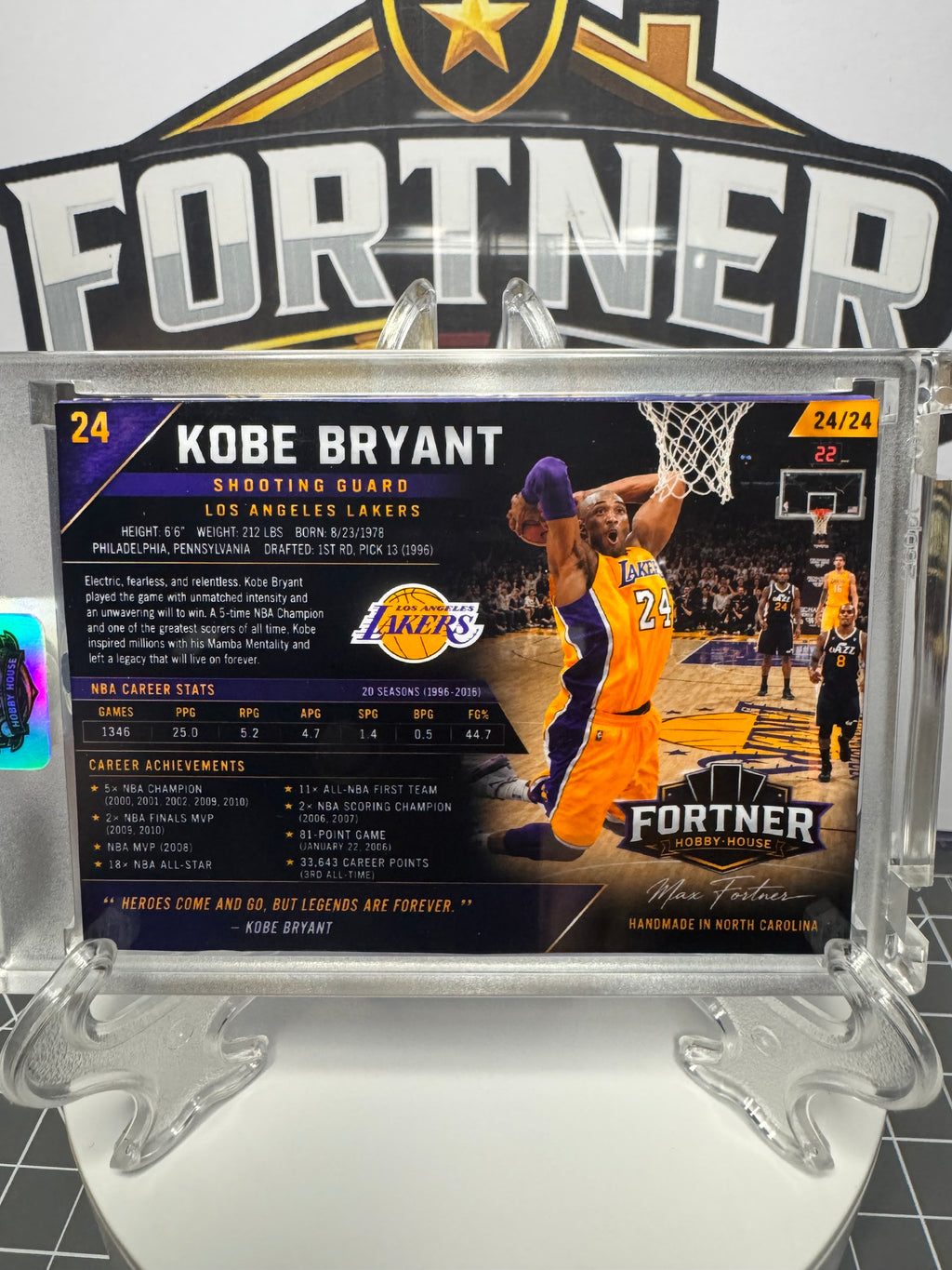 Kobe Bryant | Los Angeles Lakers | 1/1 Custom Card | Mamba Edition