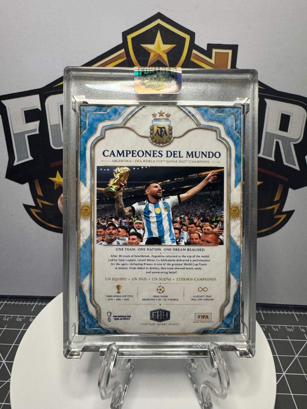 Messi | Argentina National Team | FIFA World Cup Champions | 1/1 Custom Card | Campeones del Mundo Edition
