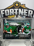 Jalen Hurts / Saquon Barkley | Eagles | 1/1 Custom Card | Philly Backfield Edition