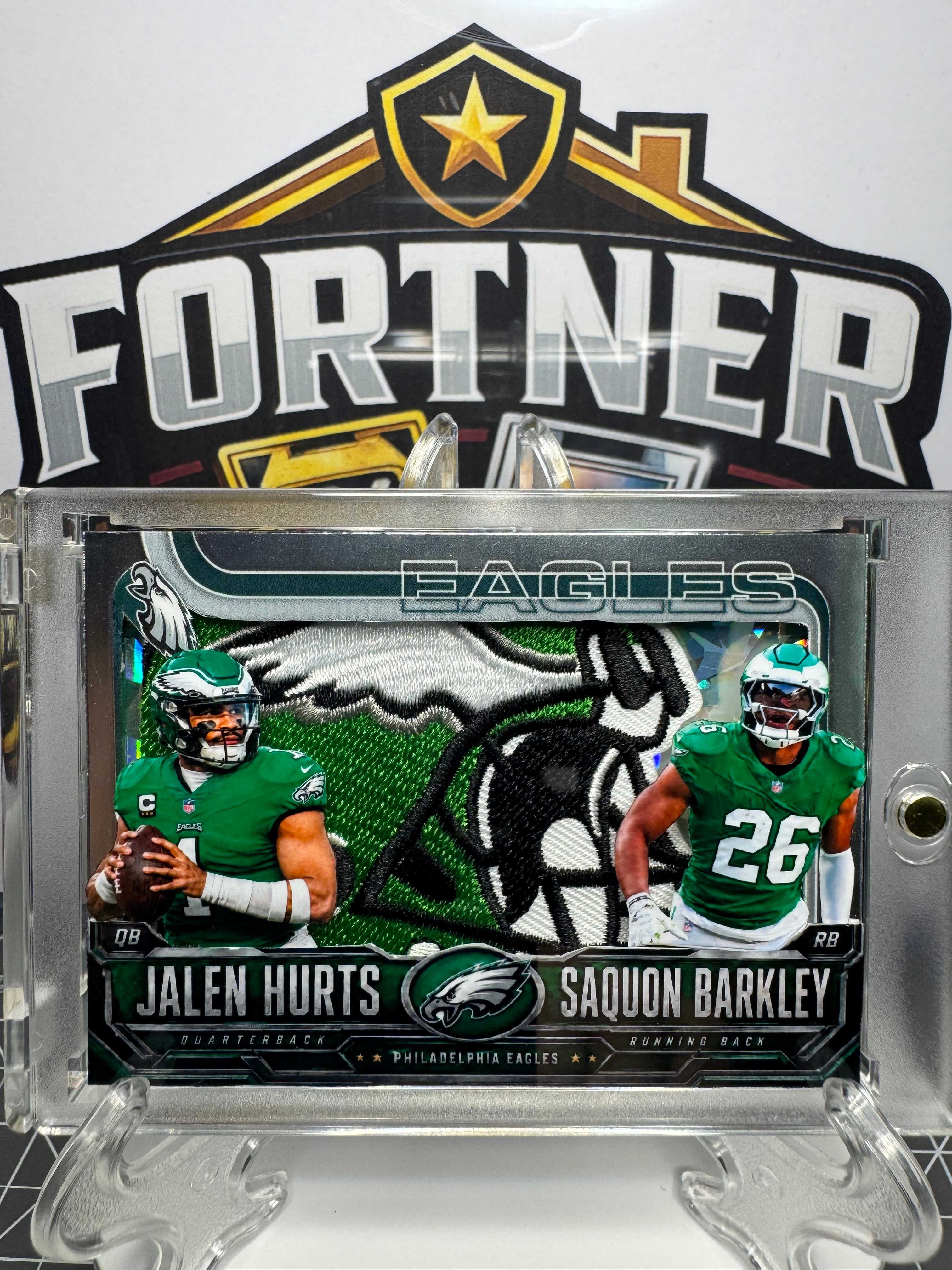 Jalen Hurts / Saquon Barkley | Eagles | 1/1 Custom Card | Philly Backfield Edition