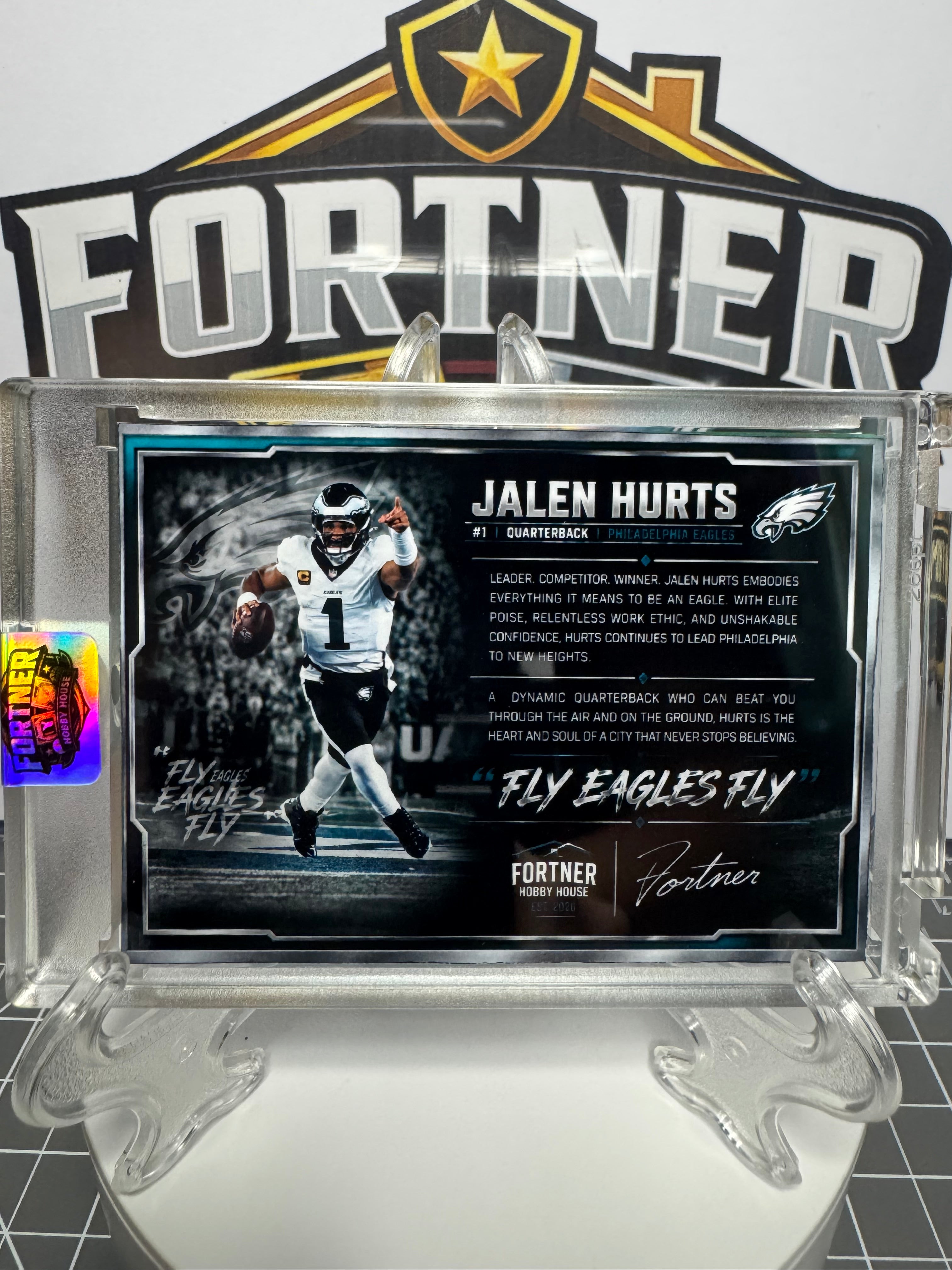 Jalen Hurts | Philadelphia Eagles | 1/1 Custom Card | Fly Eagles Fly Edition