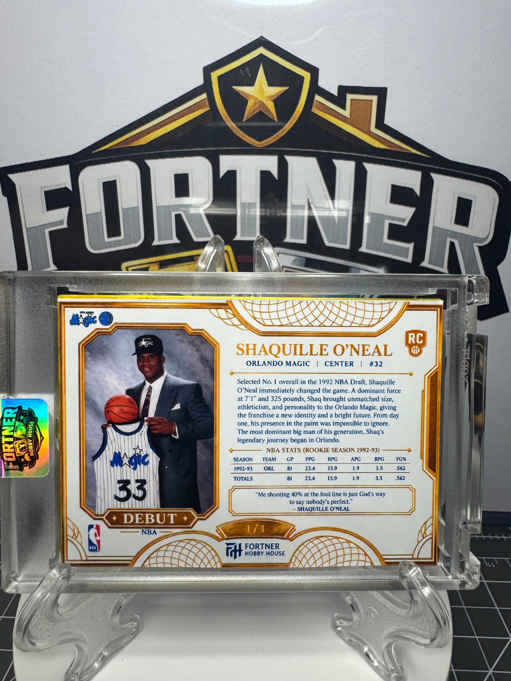 Shaquille O’Neal | Orlando Magic | 1/1 Custom Card | NBA Debut Edition