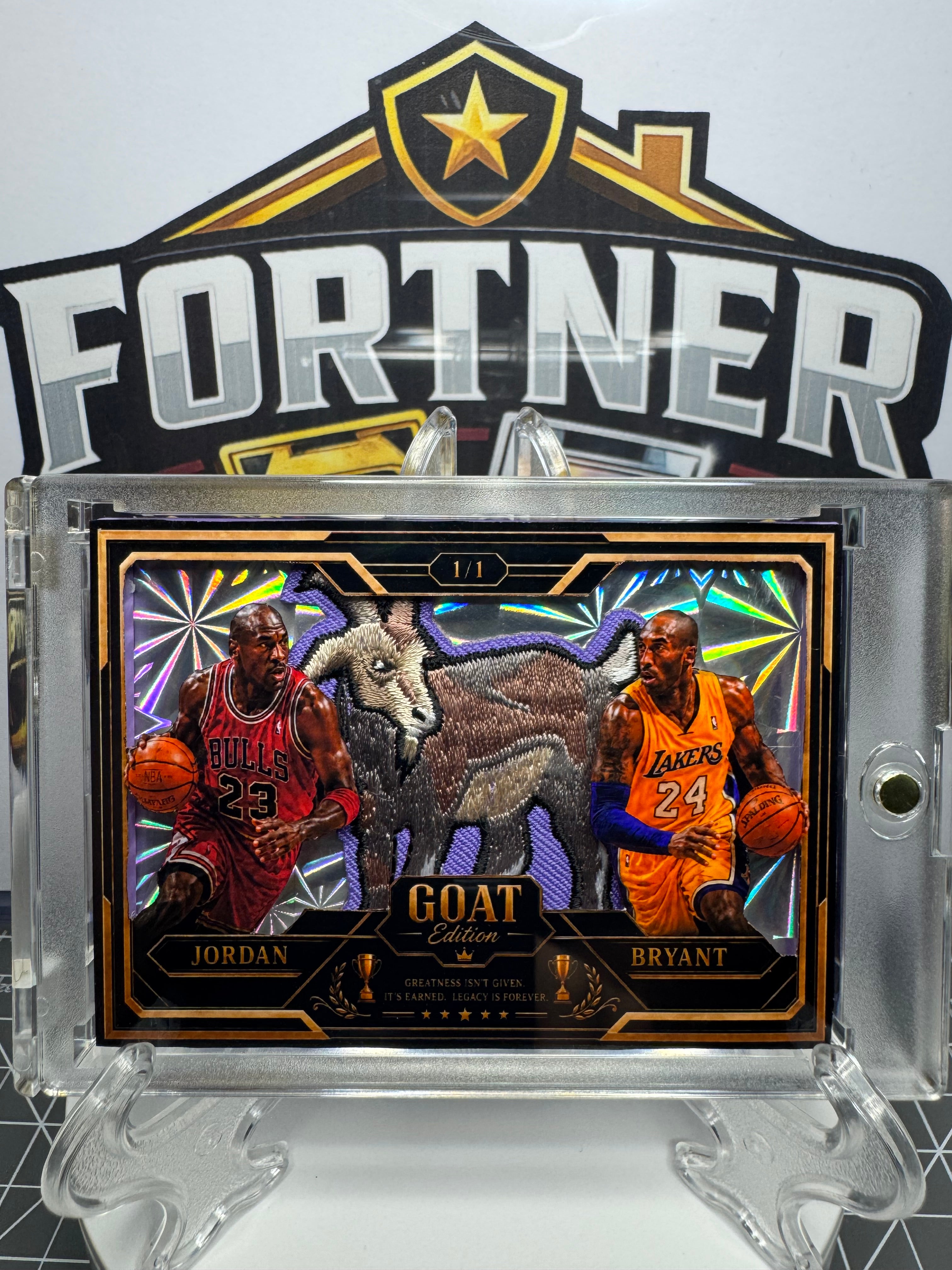 Michael Jordan / Kobe Bryant | Bulls / Lakers | 1/1 Custom Card | GOAT Edition