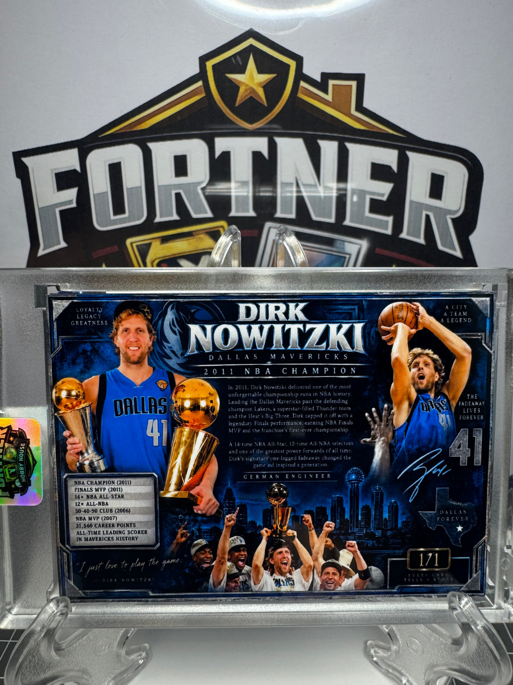 Dirk Nowitzki | Dallas Mavericks | 1/1 Custom Card | 2011 NBA Champion