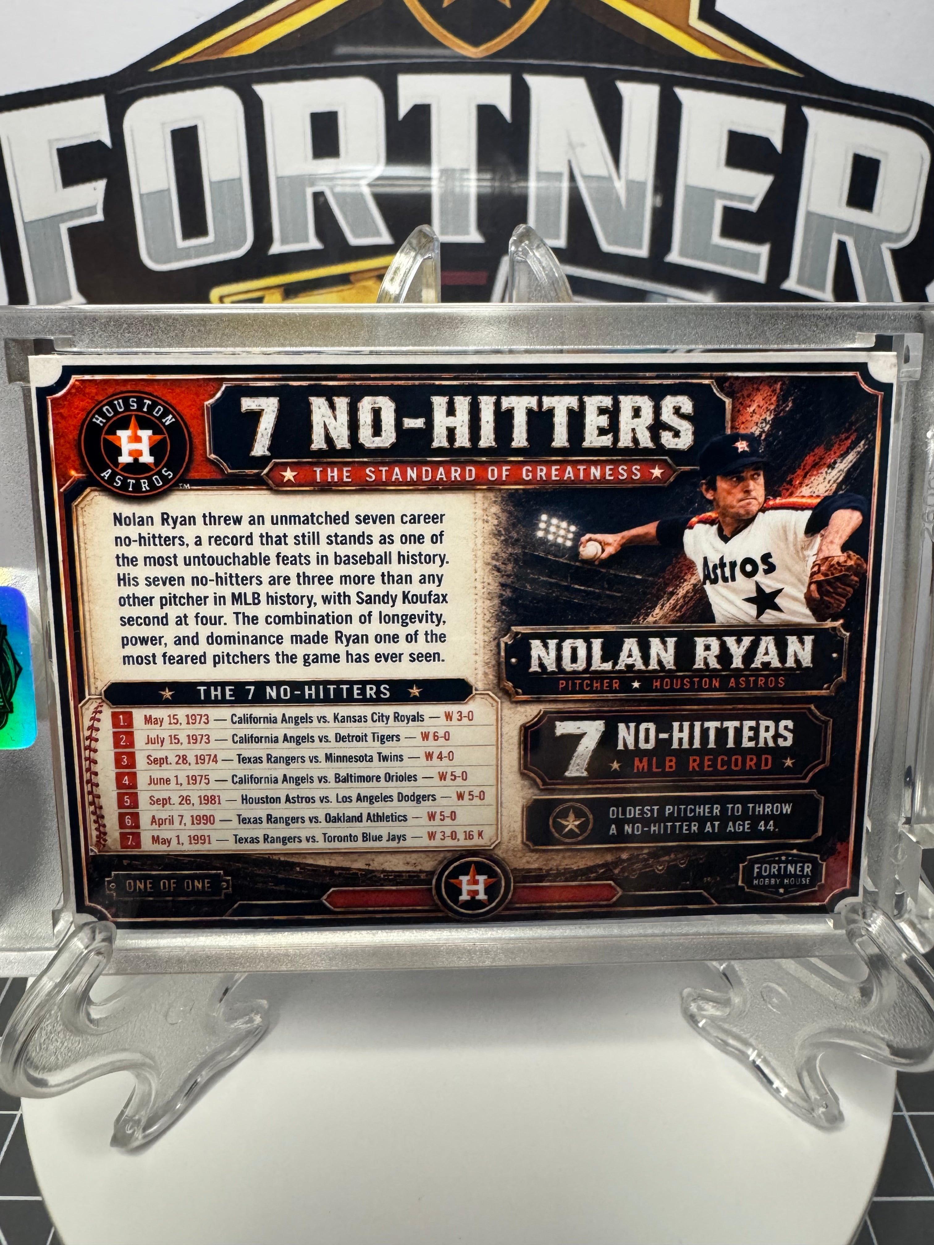 Nolan Ryan | Houston Astros | 1/1 Custom Card | 7 No-Hitters Edition