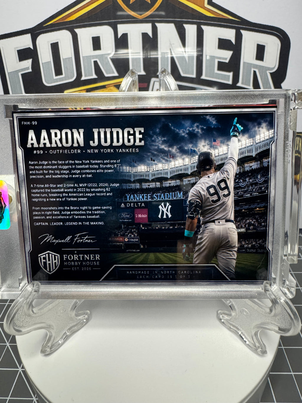 Aaron Judge | New York Yankees | 1/1 Custom Card | Captain’s Salute Edition