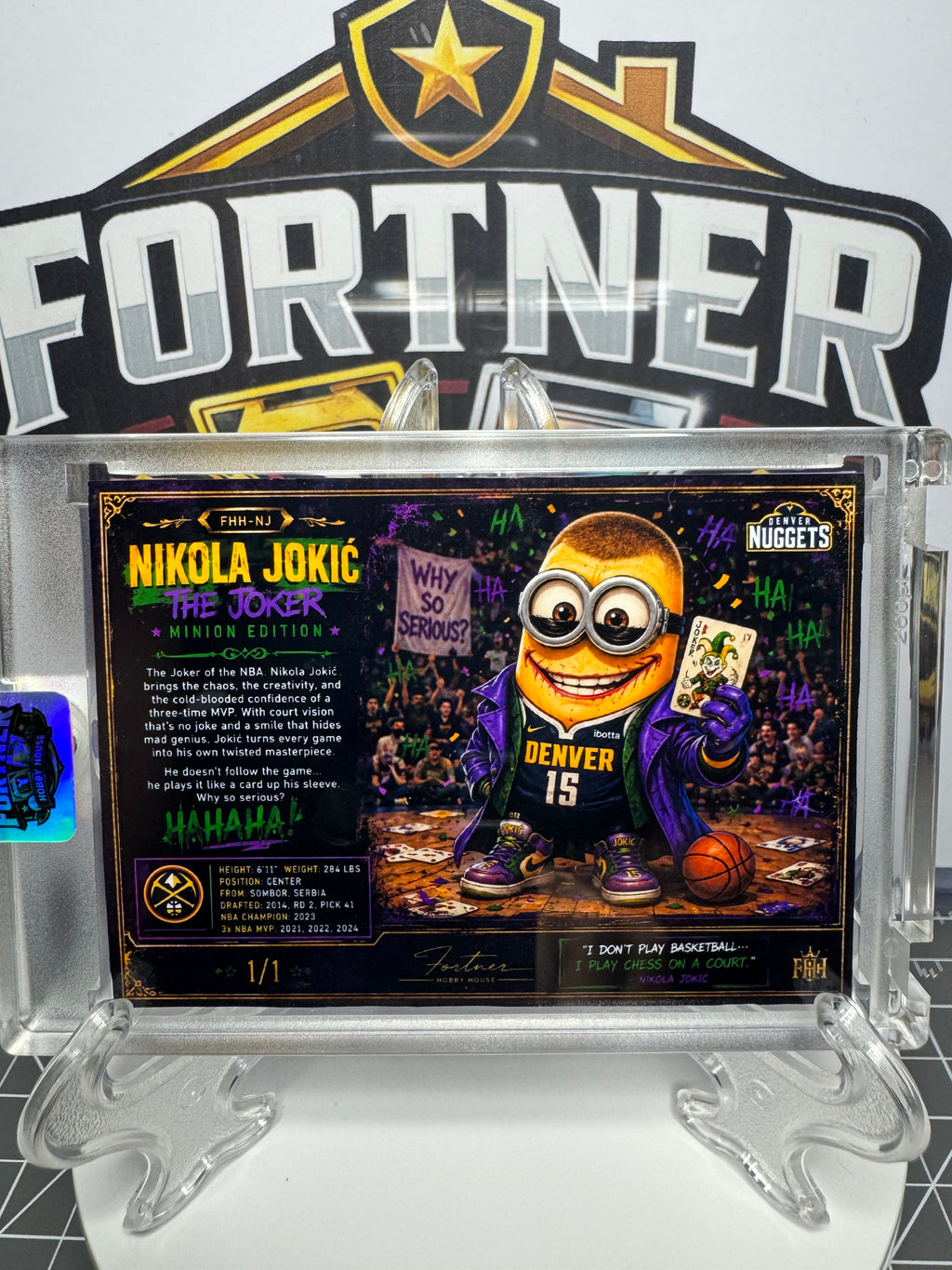 Nikola Jokić | Denver Nuggets | 1/1 Custom Card | The Joker Minion Edition