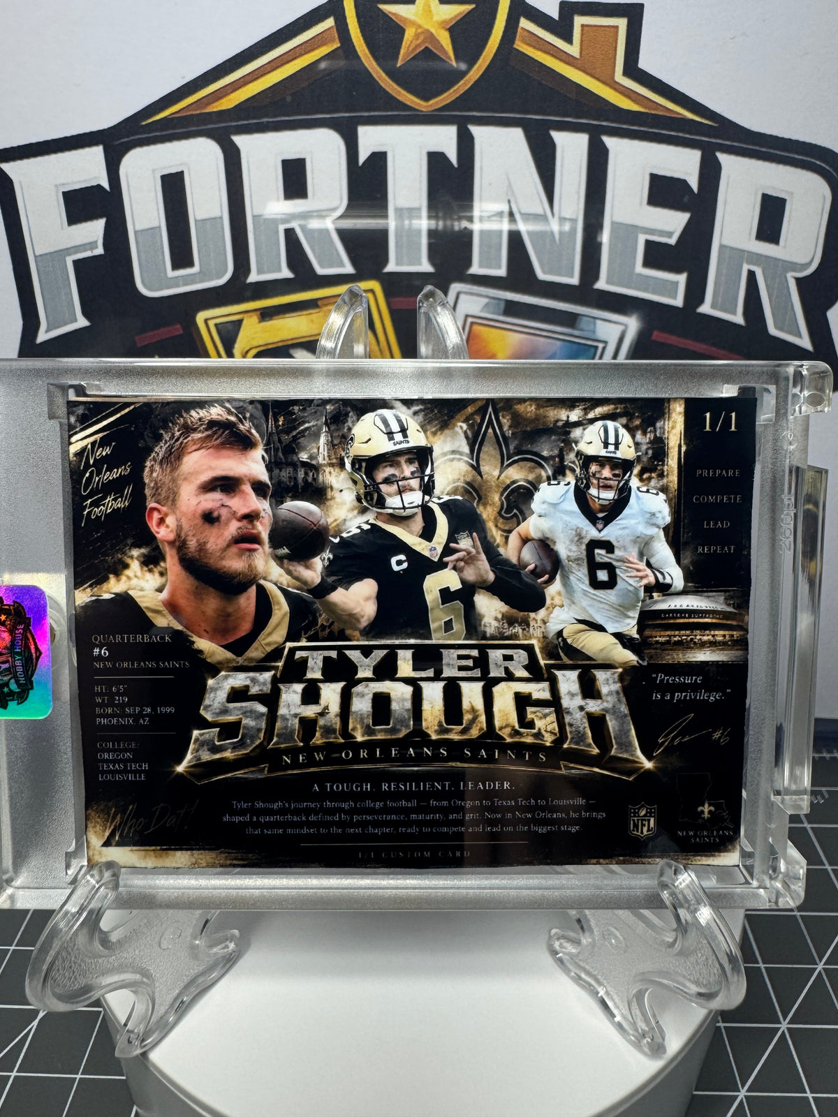 Tyler Shough | New Orleans Saints | 1/1 Custom Card | New Era