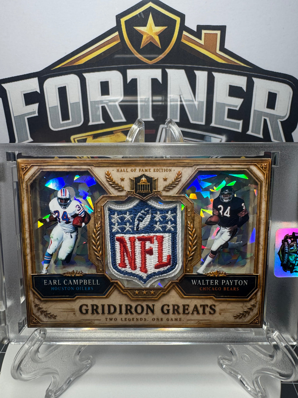 Earl Campbell & Walter Payton | Oilers & Bears | 1/1 Custom Card | Gridiron Greats Edition