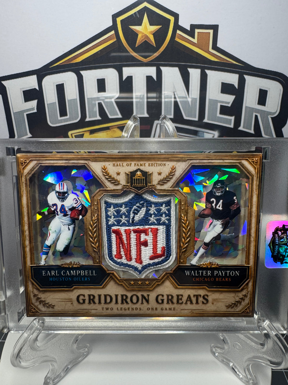 Earl Campbell & Walter Payton | Oilers & Bears | 1/1 Custom Card | Gridiron Greats Edition