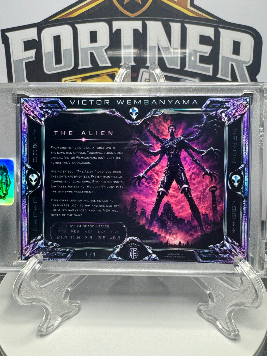 Victor Wembanyama | San Antonio Spurs | 1/1 Custom Card | The Alien Edition