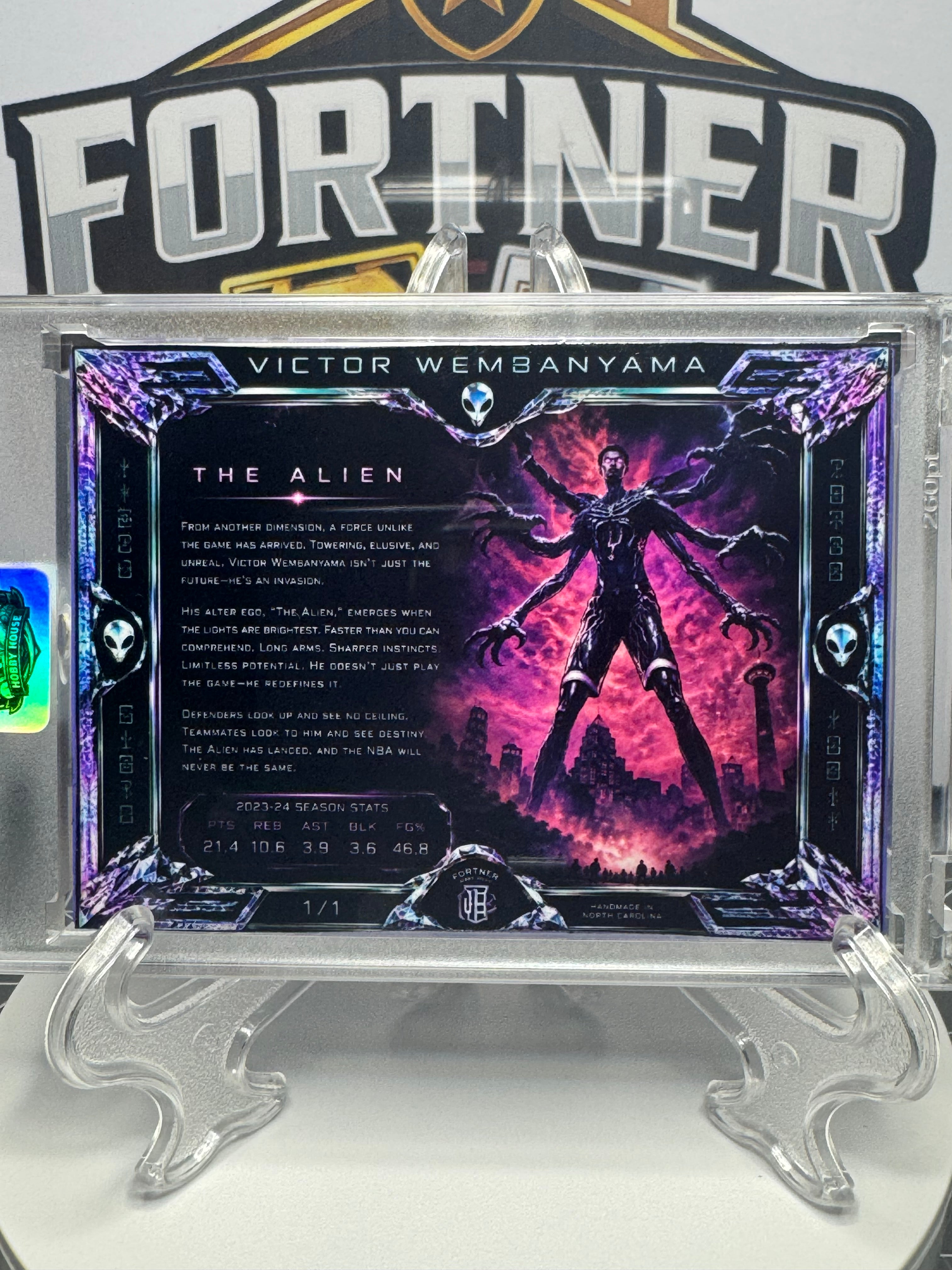 Victor Wembanyama | San Antonio Spurs | 1/1 Custom Card | The Alien Edition