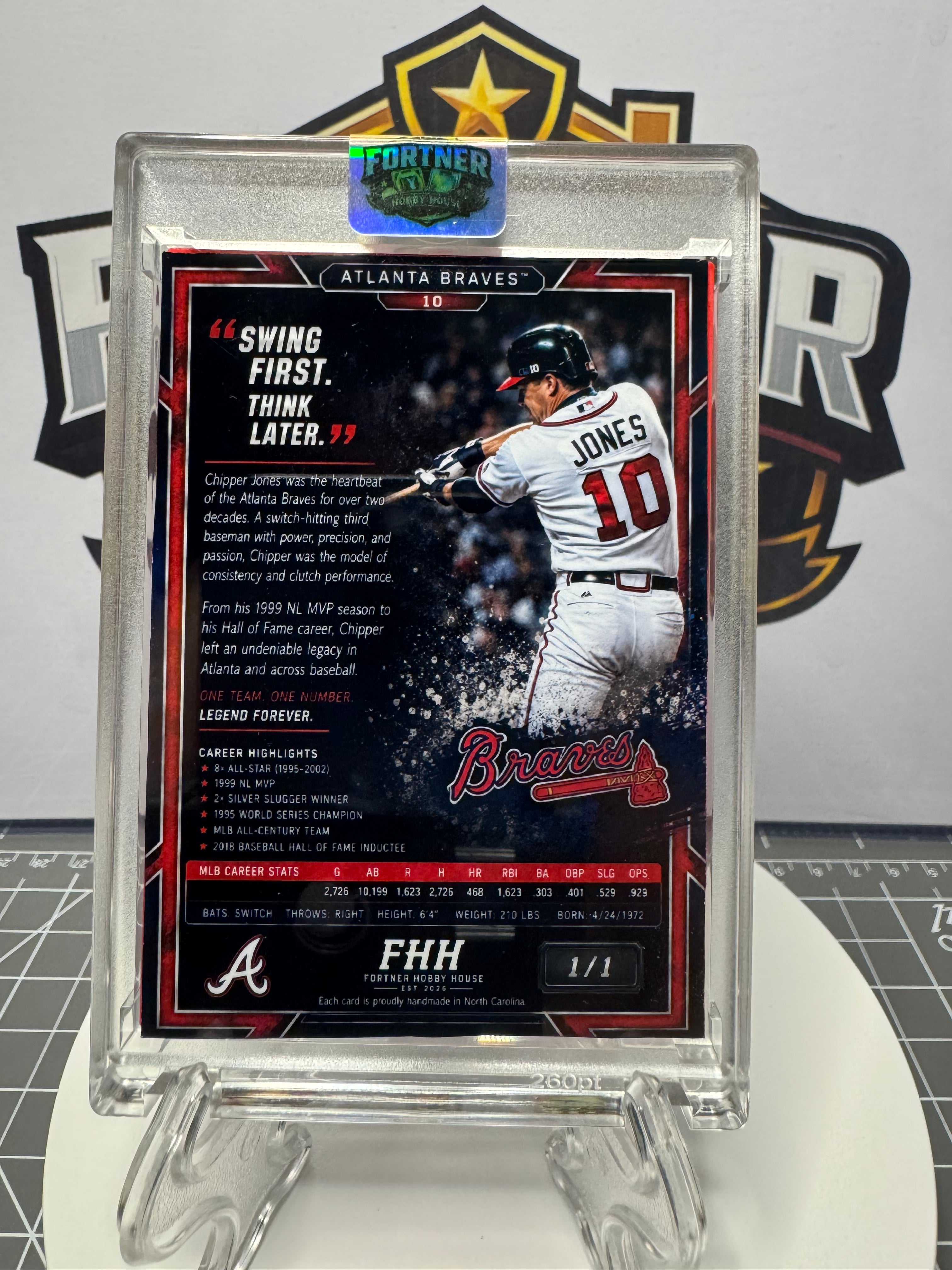 Chipper Jones | Atlanta Braves | 1/1 Custom Card | Franchise Icon Edition