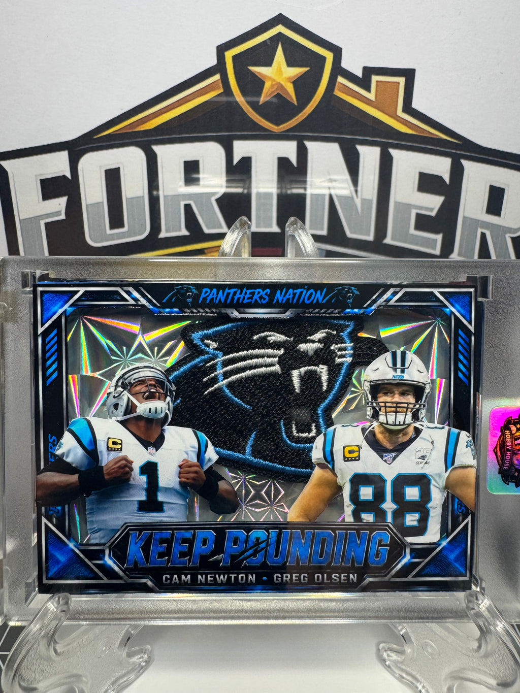Cam Newton / Greg Olsen | Carolina Panthers | 1/1 Custom Card | Keep Pounding Edition