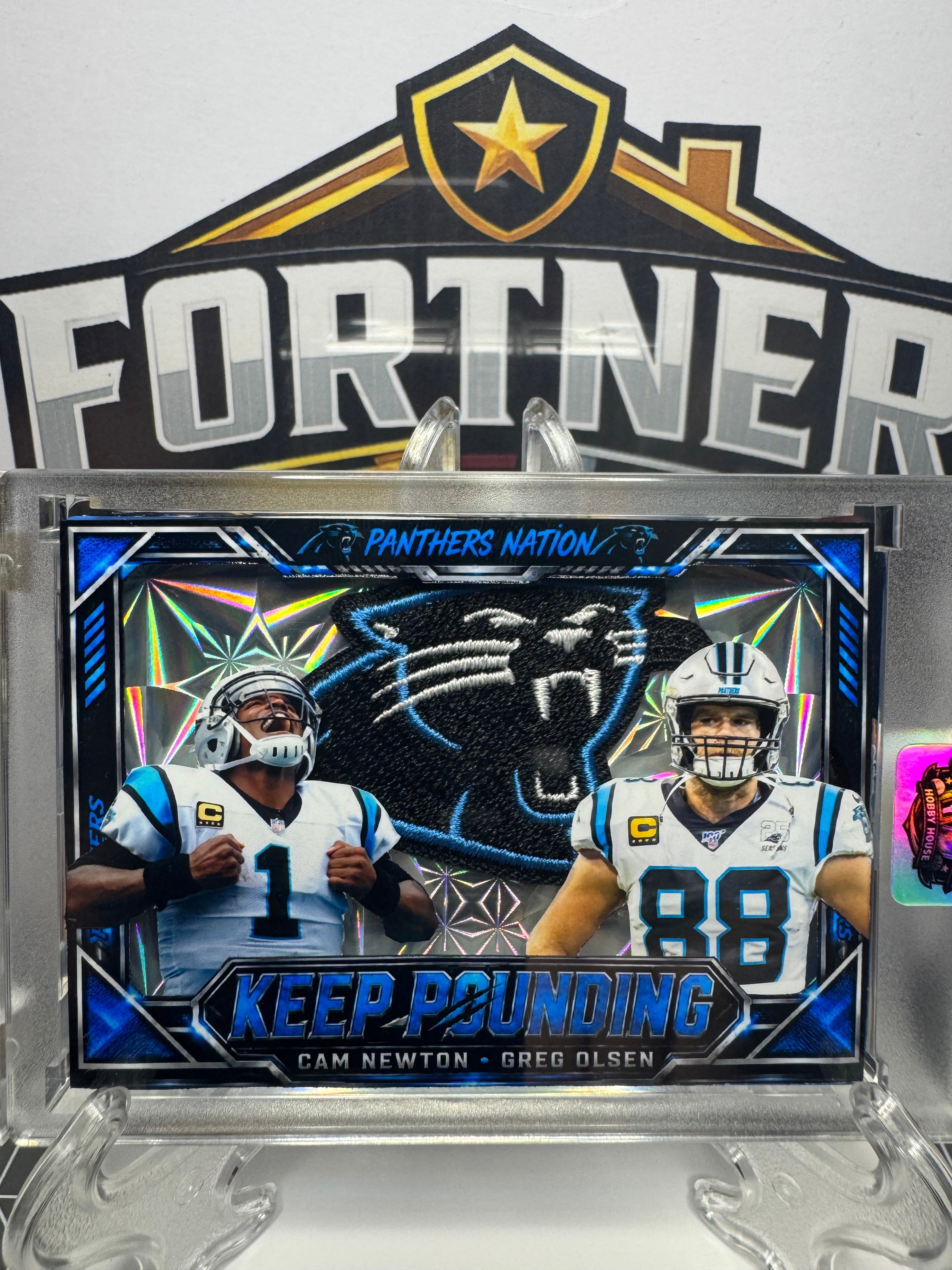 Cam Newton / Greg Olsen | Carolina Panthers | 1/1 Custom Card | Keep Pounding Edition