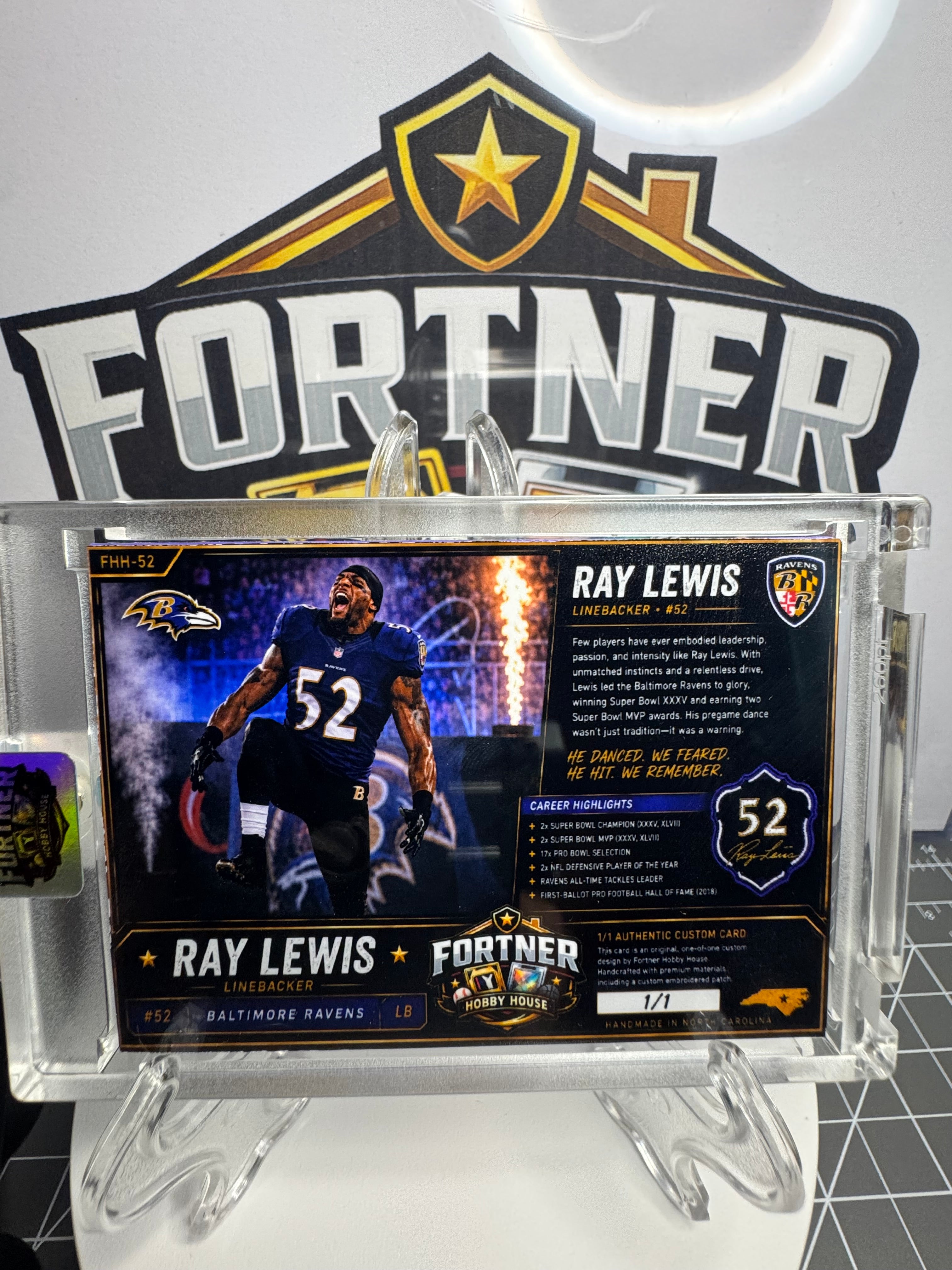 Ray Lewis | Baltimore Ravens | 1/1 Custom Card | Ravens Roar Edition