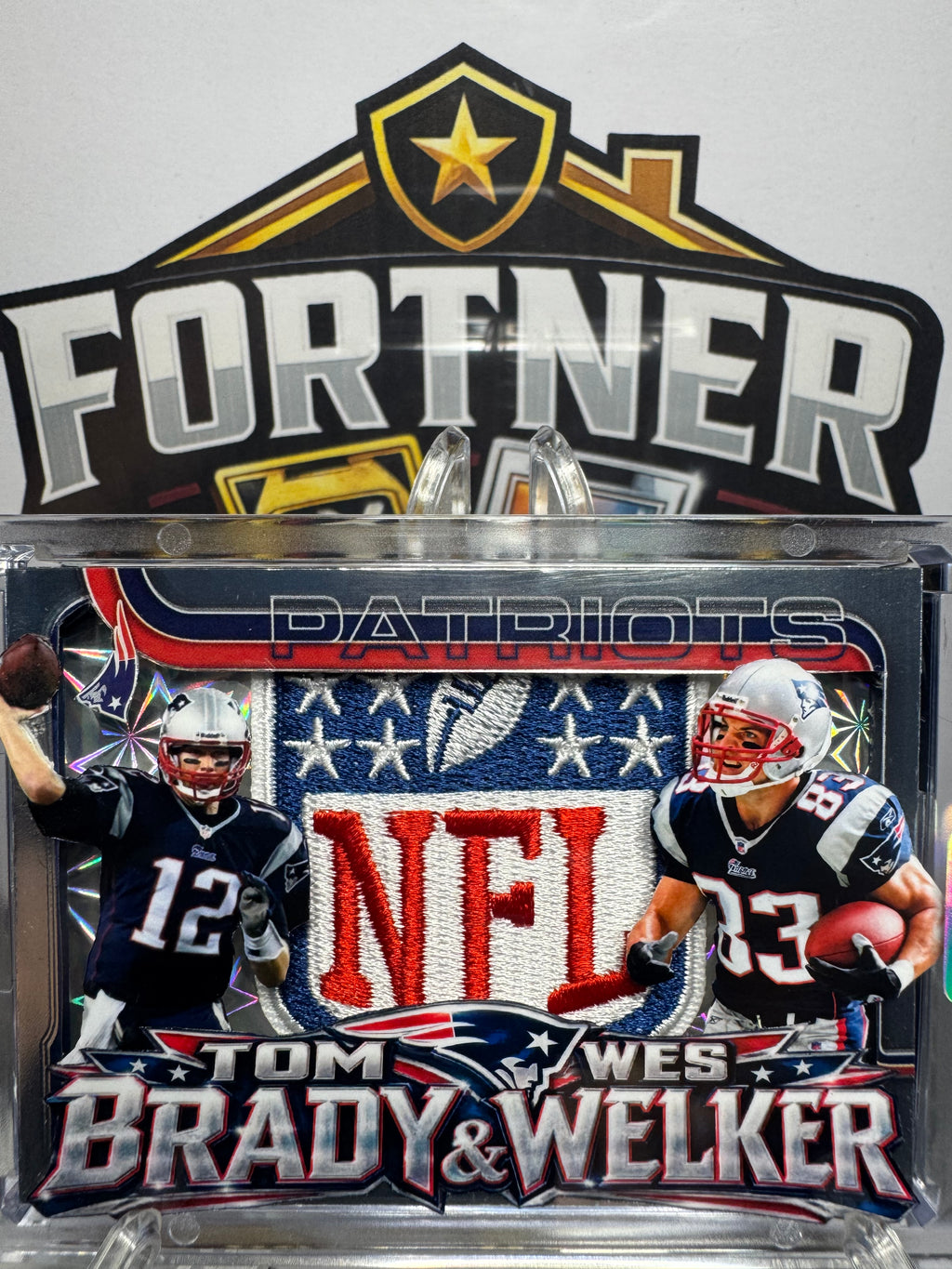 Tom Brady & Wes Welker | New England Patriots | 1/1 Custom Card | Dynamic Duo Edition