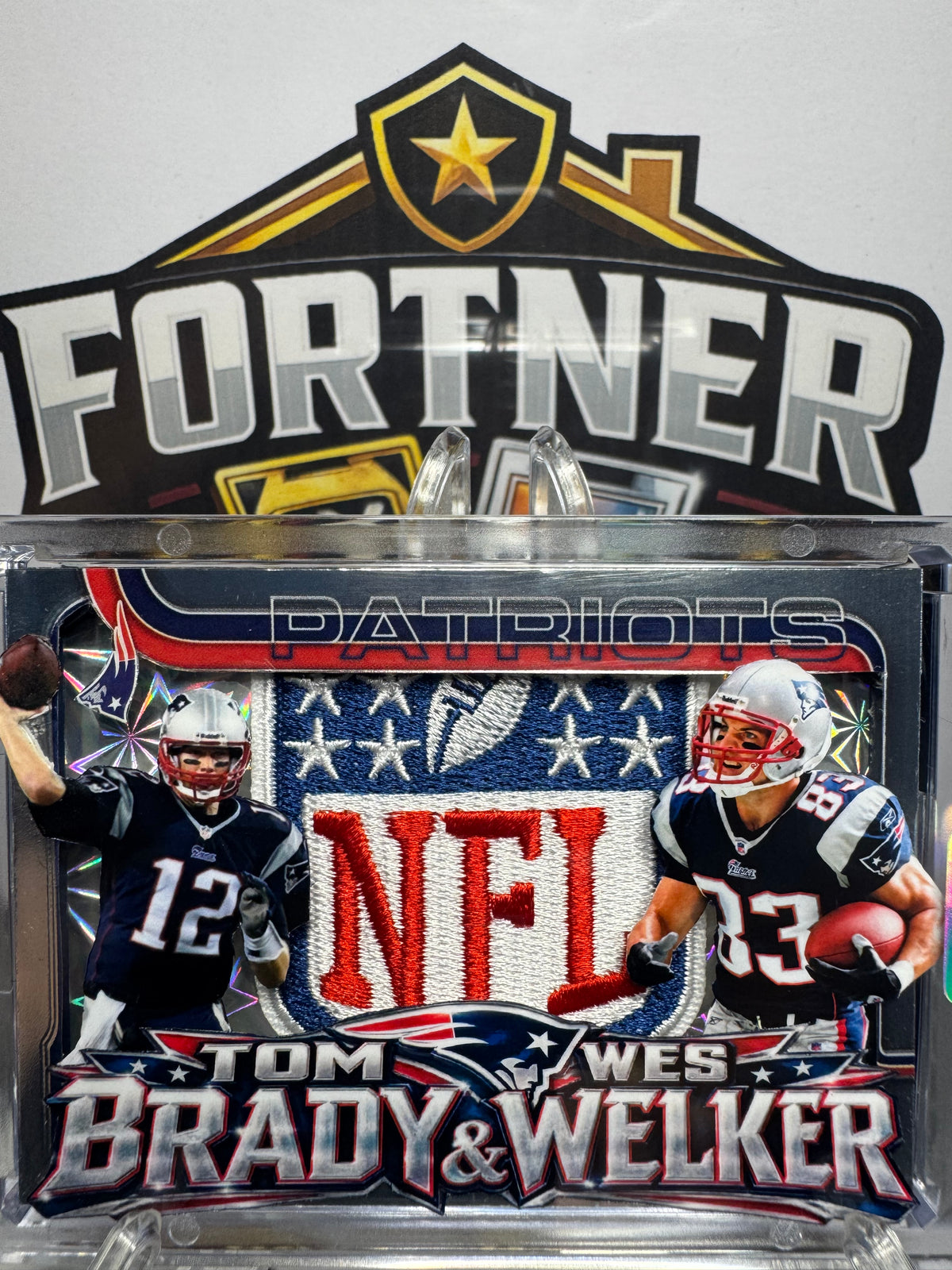 Tom Brady & Wes Welker | New England Patriots | 1/1 Custom Card | Dynamic Duo Edition