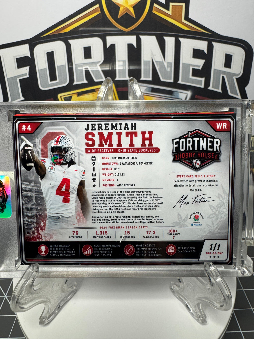 Jeremiah Smith | Ohio State | 1/1 Custom Card | Buckeye Phenom Edition