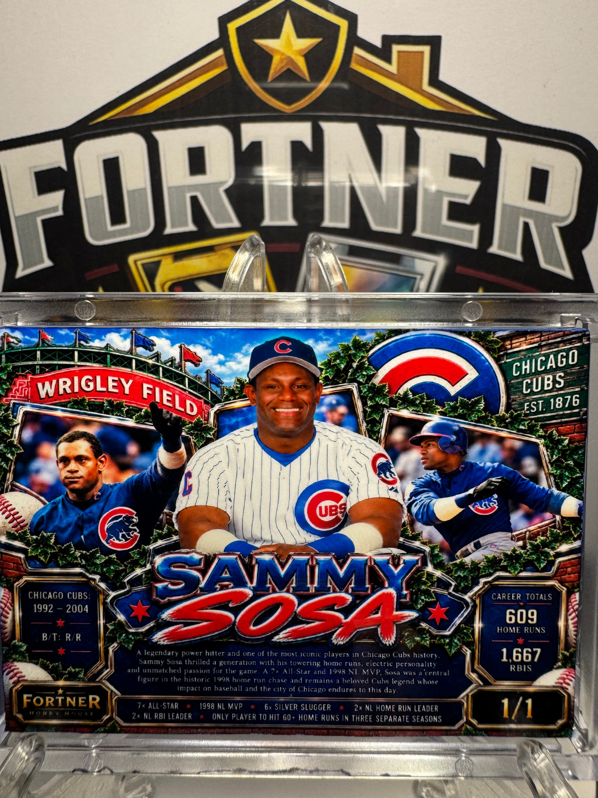 Sammy Sosa | Cubs | 1/1 Custom Card | Wrigley Field Edition