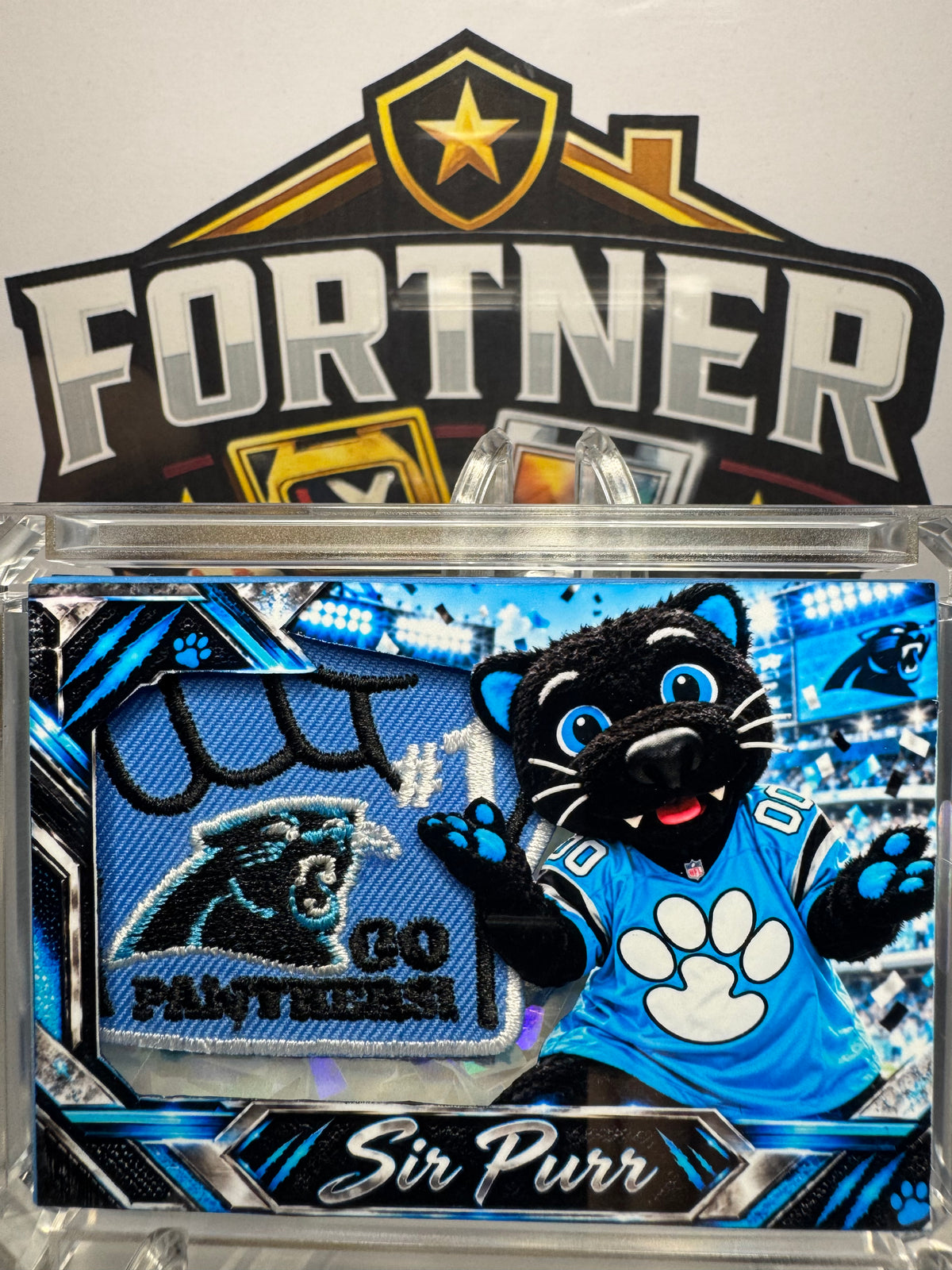 Sir Purr | Carolina Panthers | 1/1 Custom Patch Card | Mascot Edition