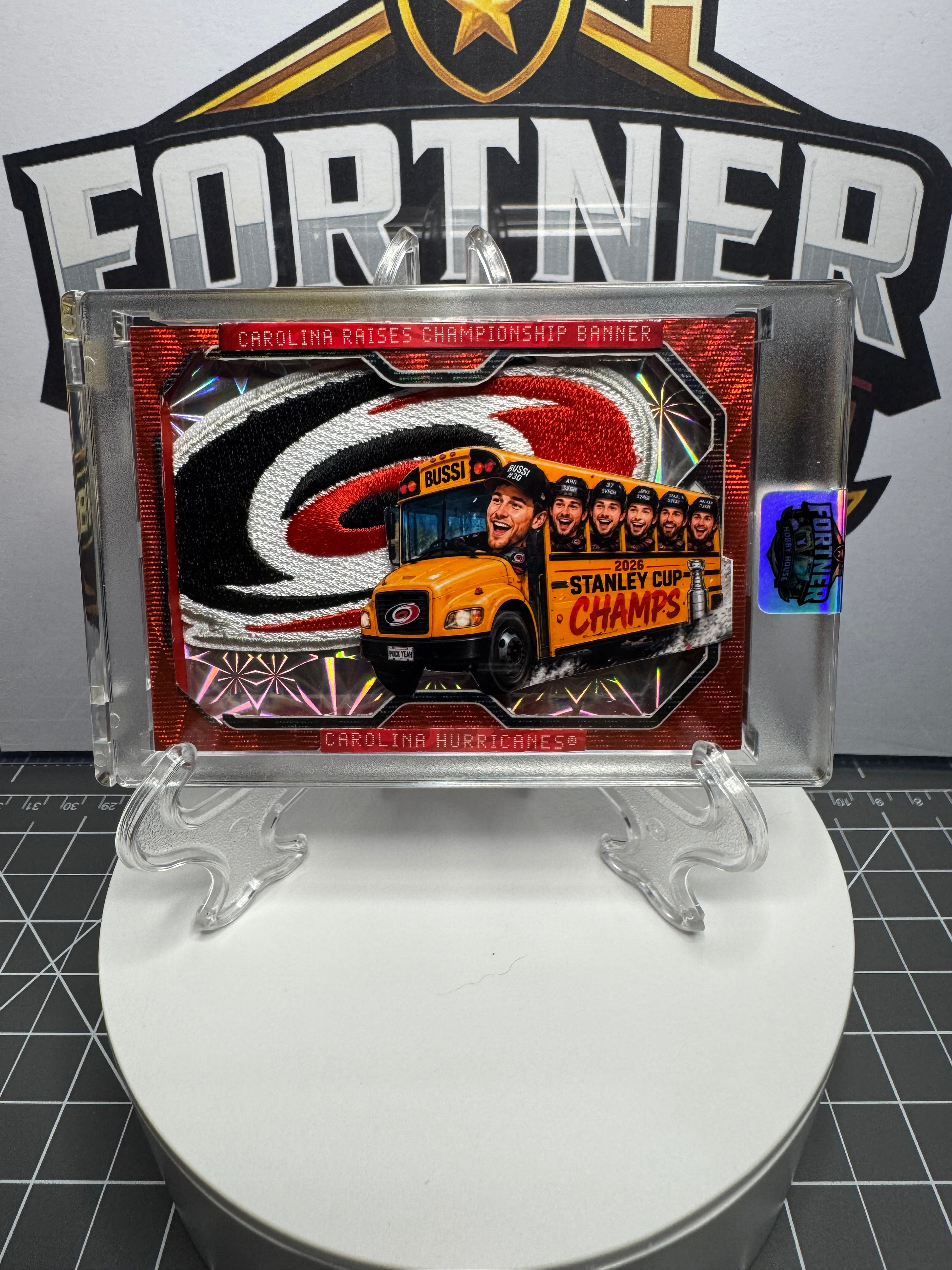 Brandon Bussi | Carolina Hurricanes | 1/1 Custom Card | Championship Bus Edition