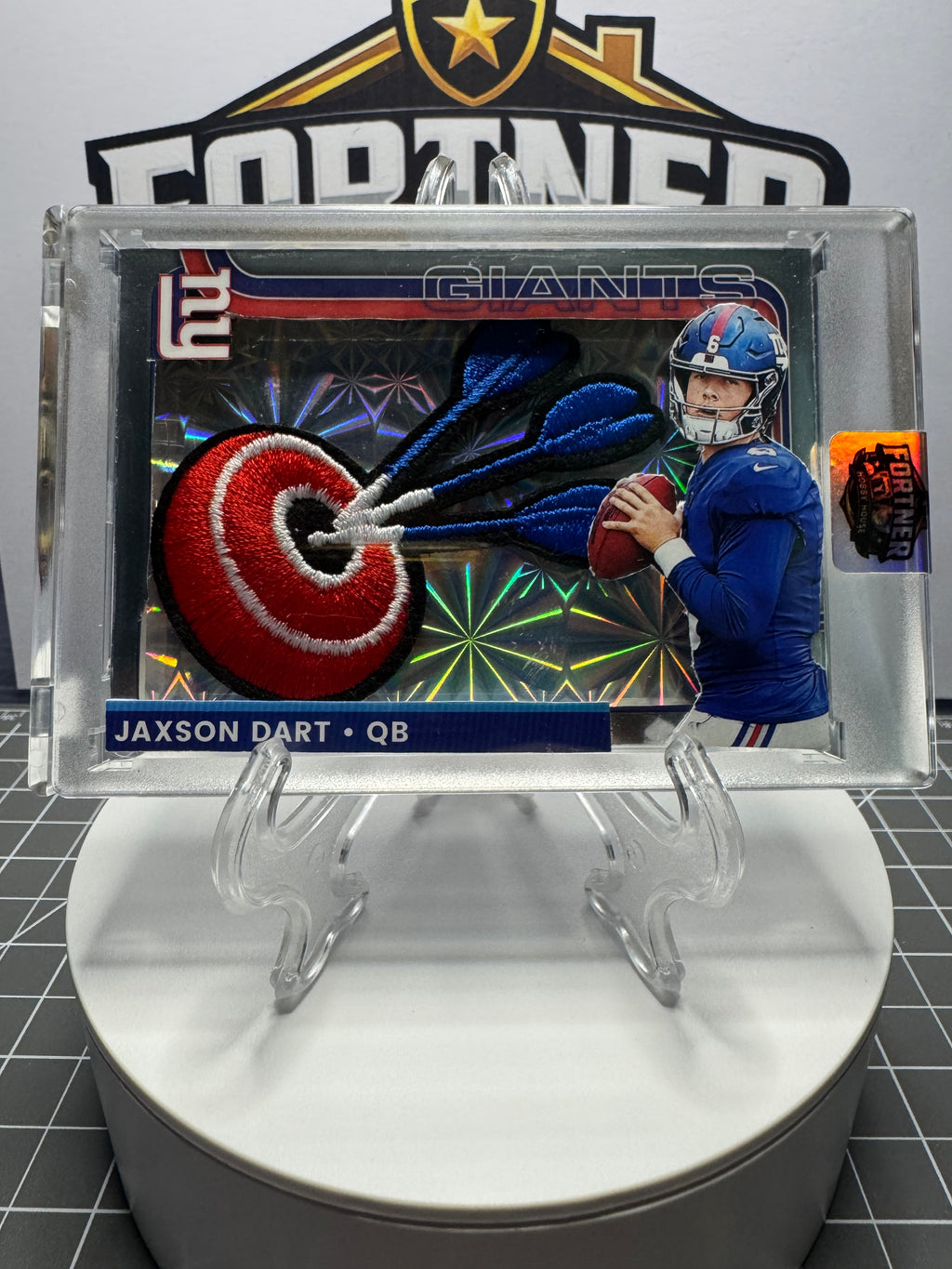 Jaxson Dart | Giants | 1/1 Custom Card | Bullseye Edition