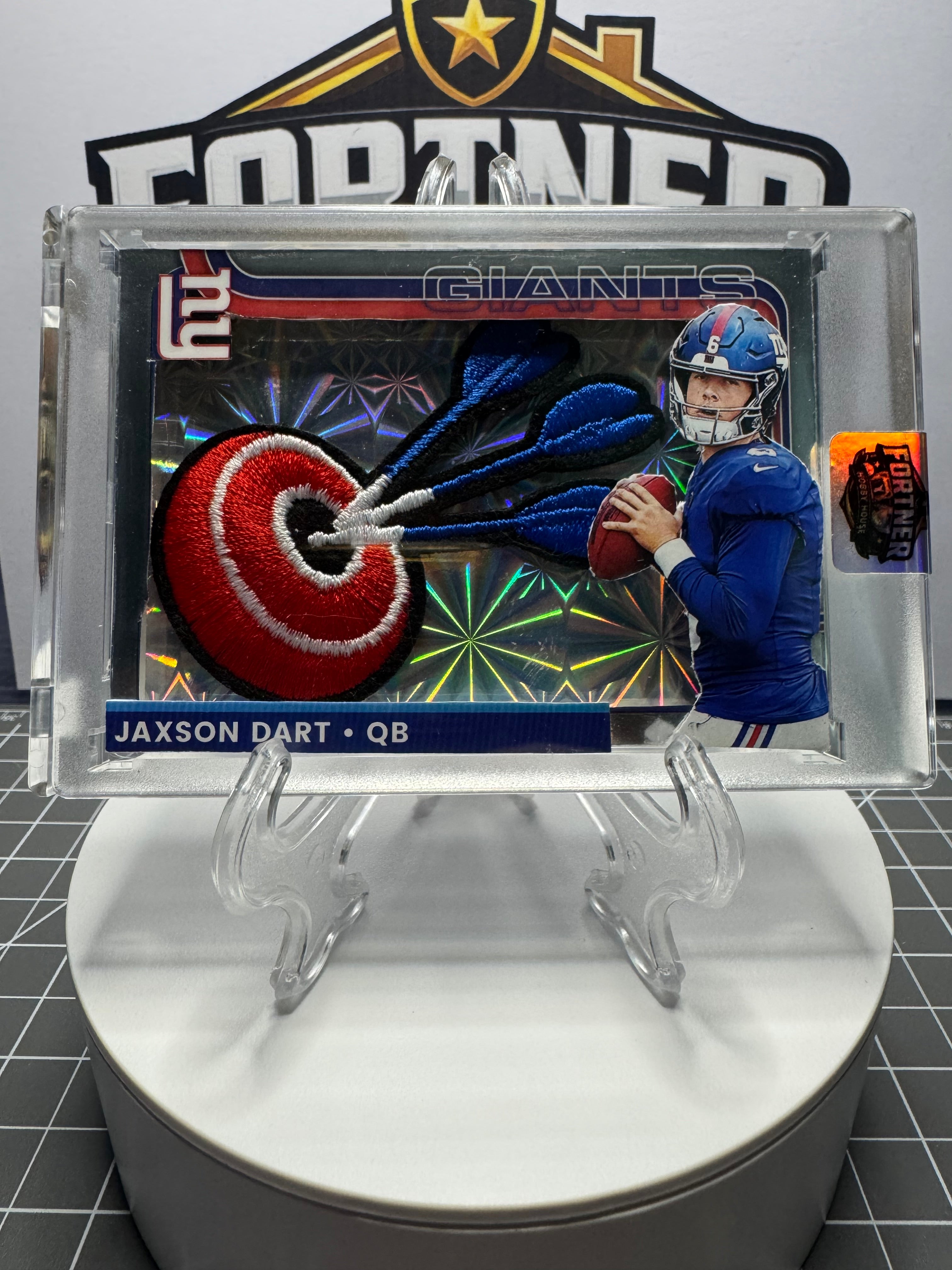 Jaxson Dart | Giants | 1/1 Custom Card | Bullseye Edition