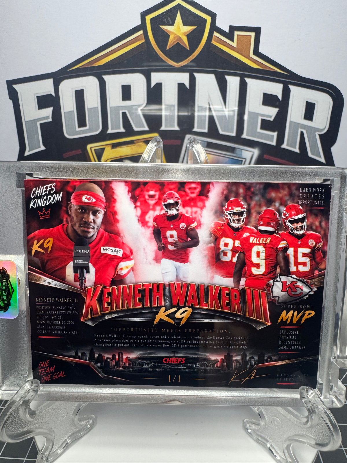 Kenneth Walker III | Kansas City Chiefs | 1/1 Custom Card | K9