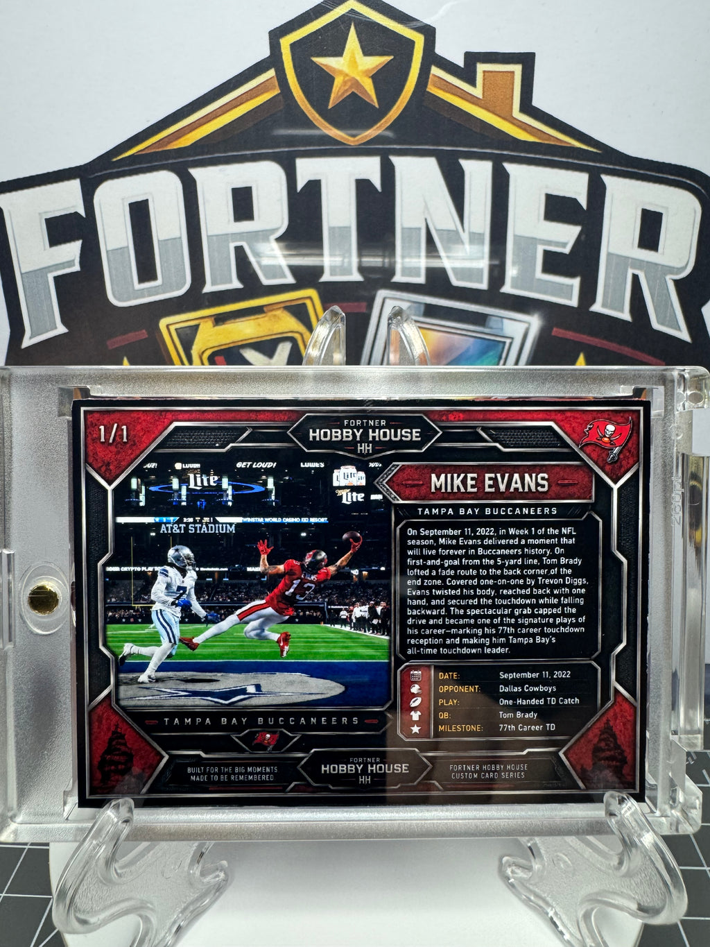 Mike Evans | Tampa Bay Buccaneers | 1/1 Custom Card | One-Handed Grab Edition