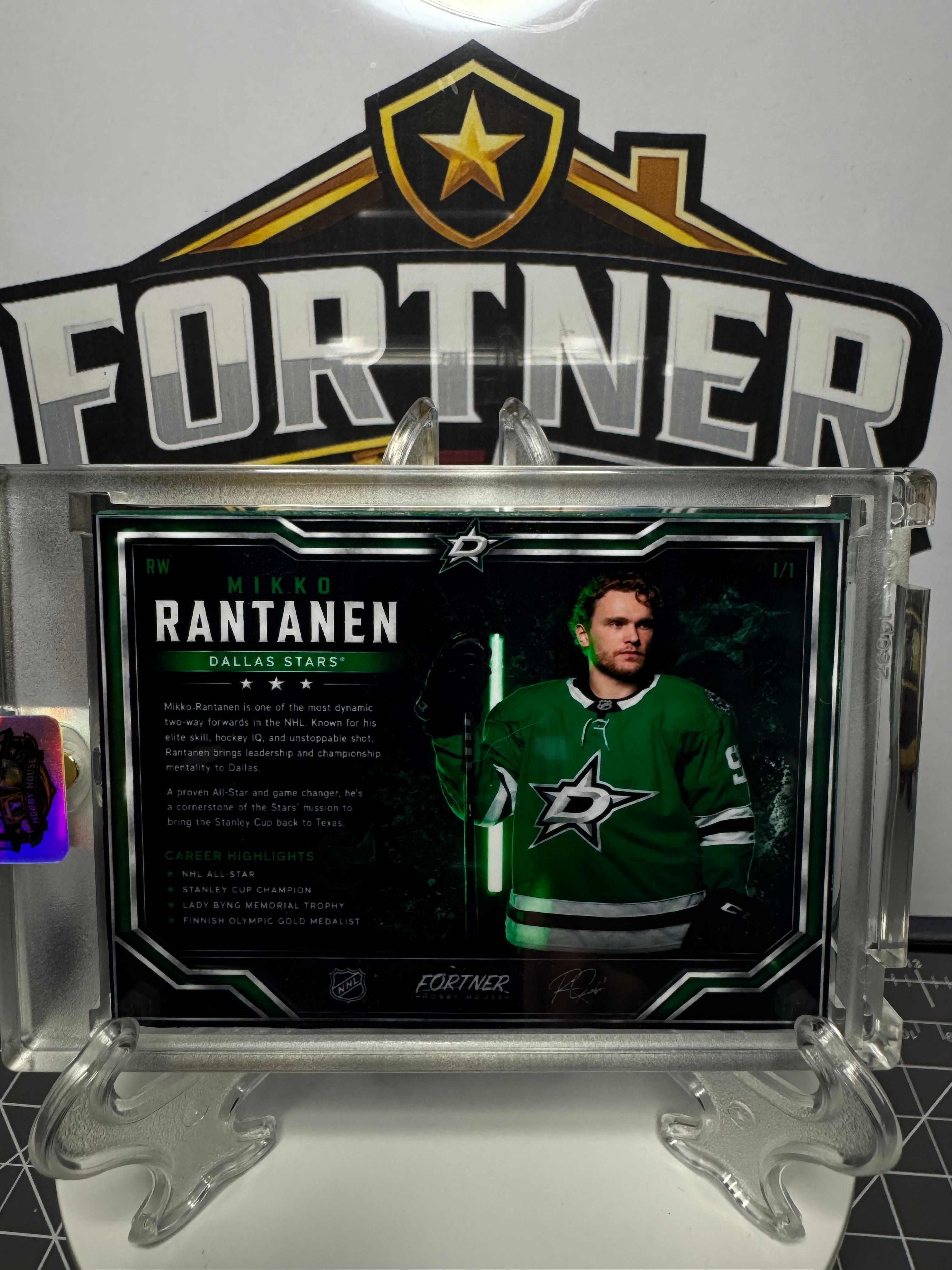 Mikko Rantanen | Dallas Stars | 1/1 Custom Card | NHL Shield Edition