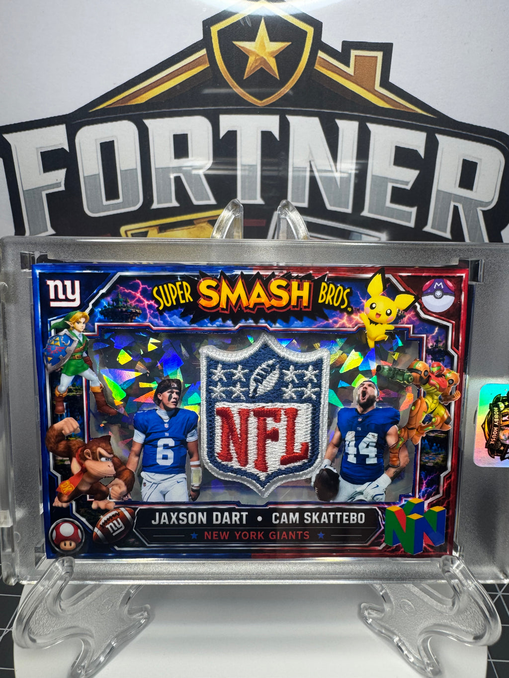Jaxson Dart & Cam Skattebo | New York Giants | 1/1 Custom Card | Smash Bros Masterball Edition