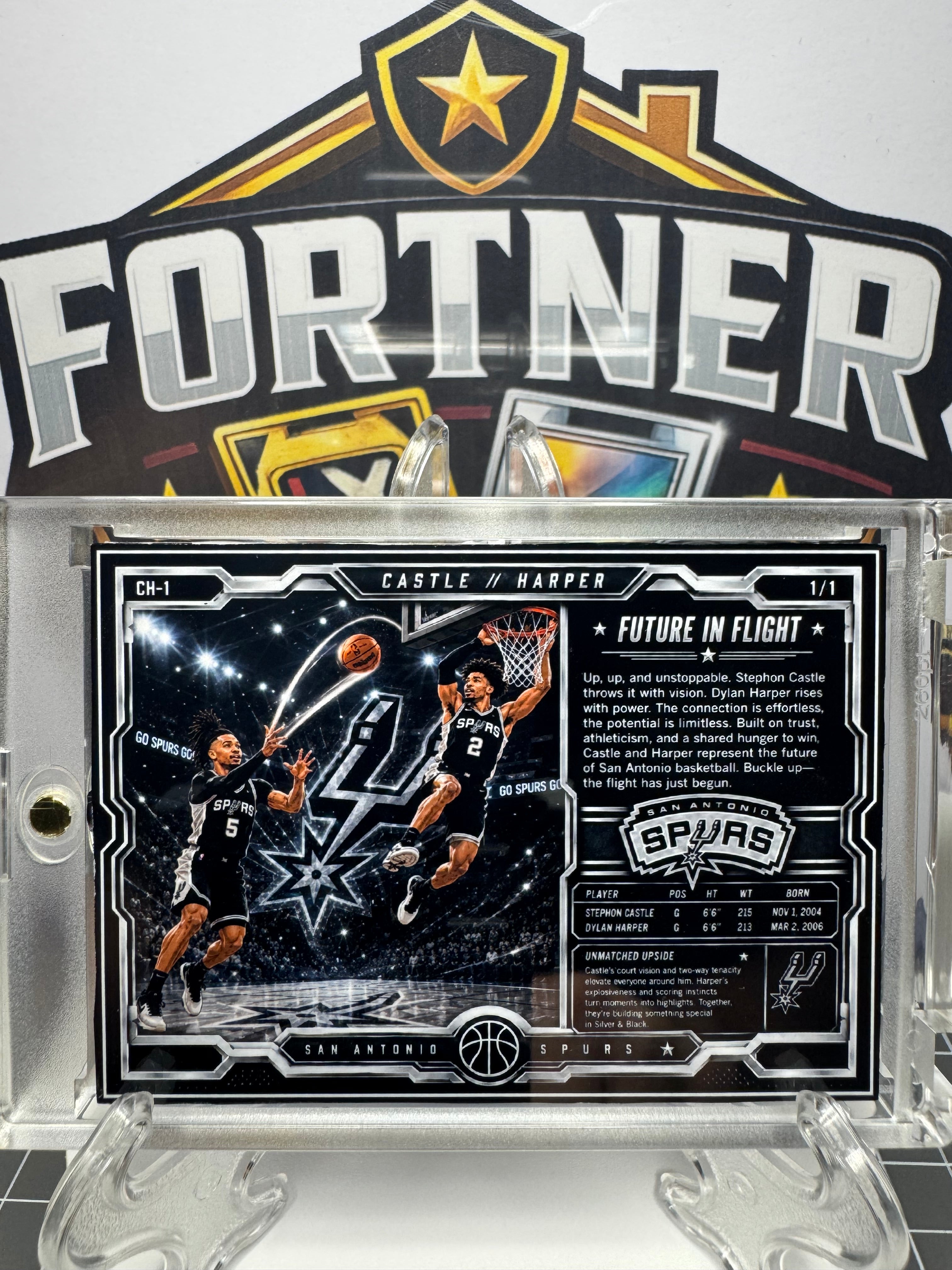CeeDee Lamb / George Pickens & Stephon Castle / Dylan Harper | Cowboys / Spurs | 1/1 Custom 2 Card Bundle
