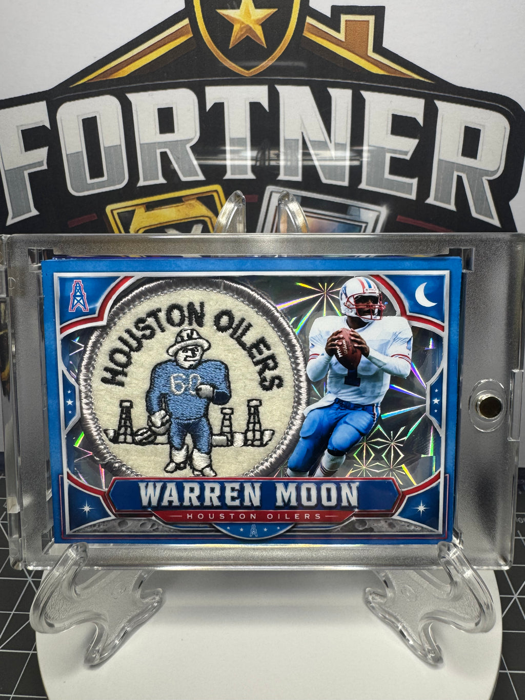 Warren Moon | Houston Oilers | 1/1 Custom Card | Moon Mission Edition