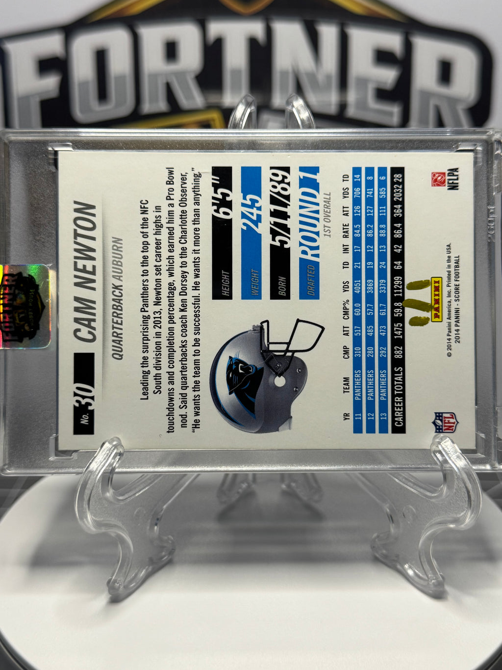Cam Newton | Carolina Panthers | 1/1 Custom Card | Blue Superman Edition