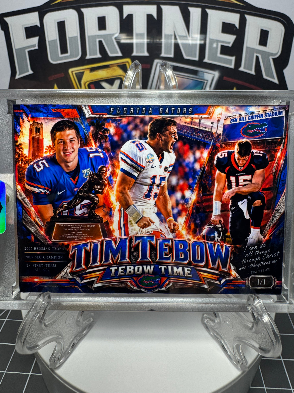 Tim Tebow | Florida Gators | 1/1 Custom Card | Tebow Time