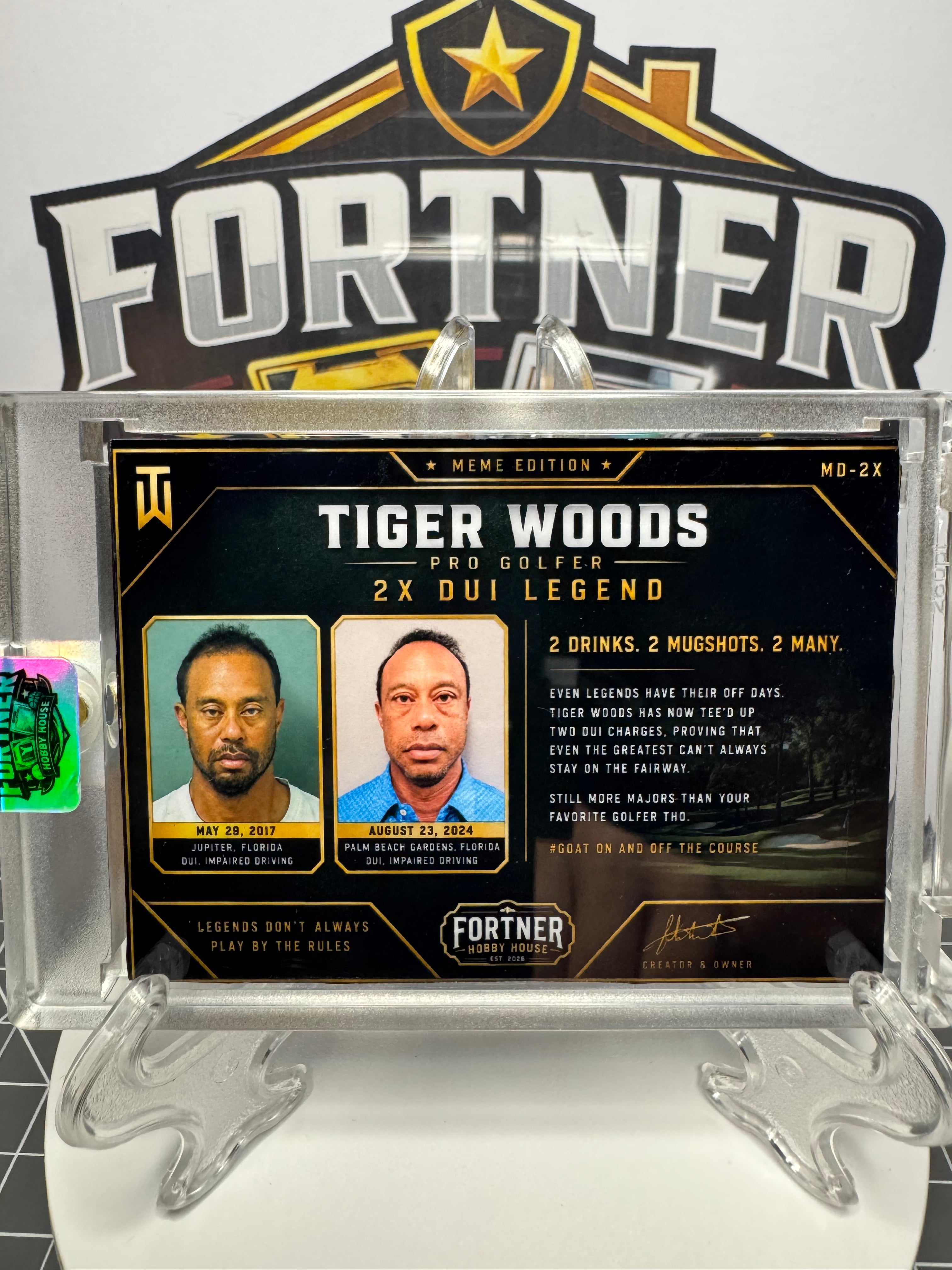 Tiger Woods | Meme Edition | 1/1 Custom Card | Over Par & Under the Influence Edition