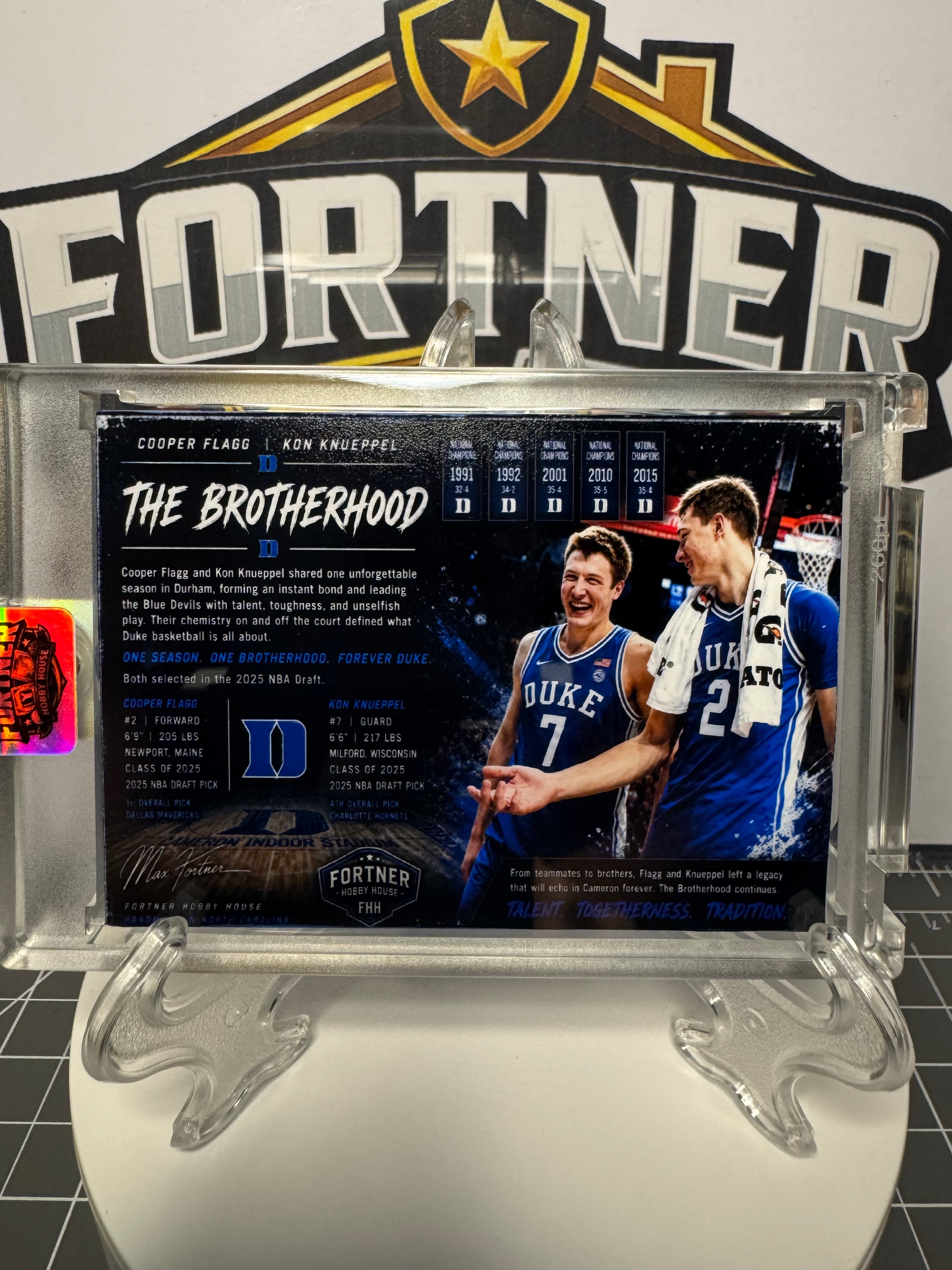 Cooper Flagg & Kon Knueppel | Duke | 1/1 Custom Card | Brotherhood Edition