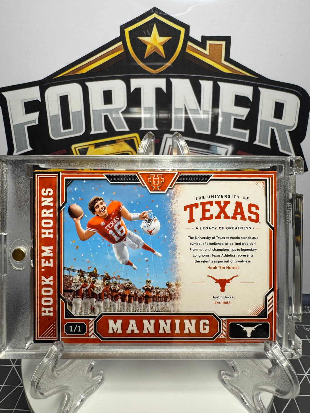 Arch Manning | Texas Longhorns | 1/1 Custom Card | Hook ’Em Horns Edition
