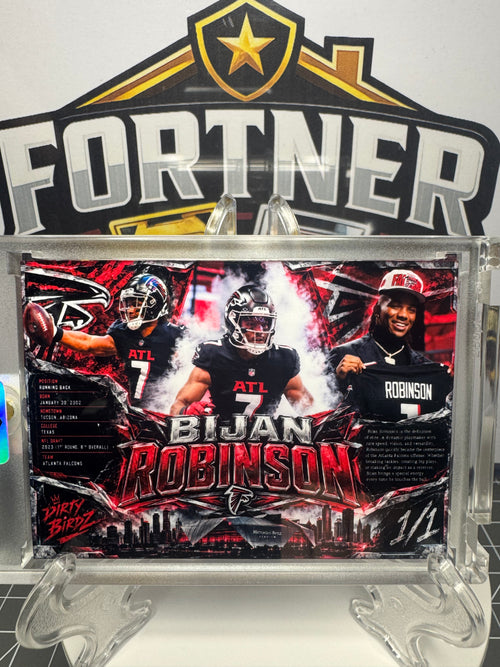 Bijan Robinson | Atlanta Falcons | 1/1 Custom Card | Dirty Bird