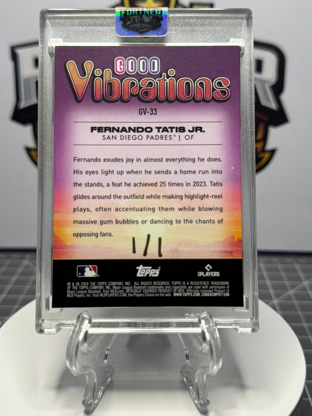 Fernando Tatis Jr. | San Diego Padres | 1/1 Custom Card | Swing King Edition
