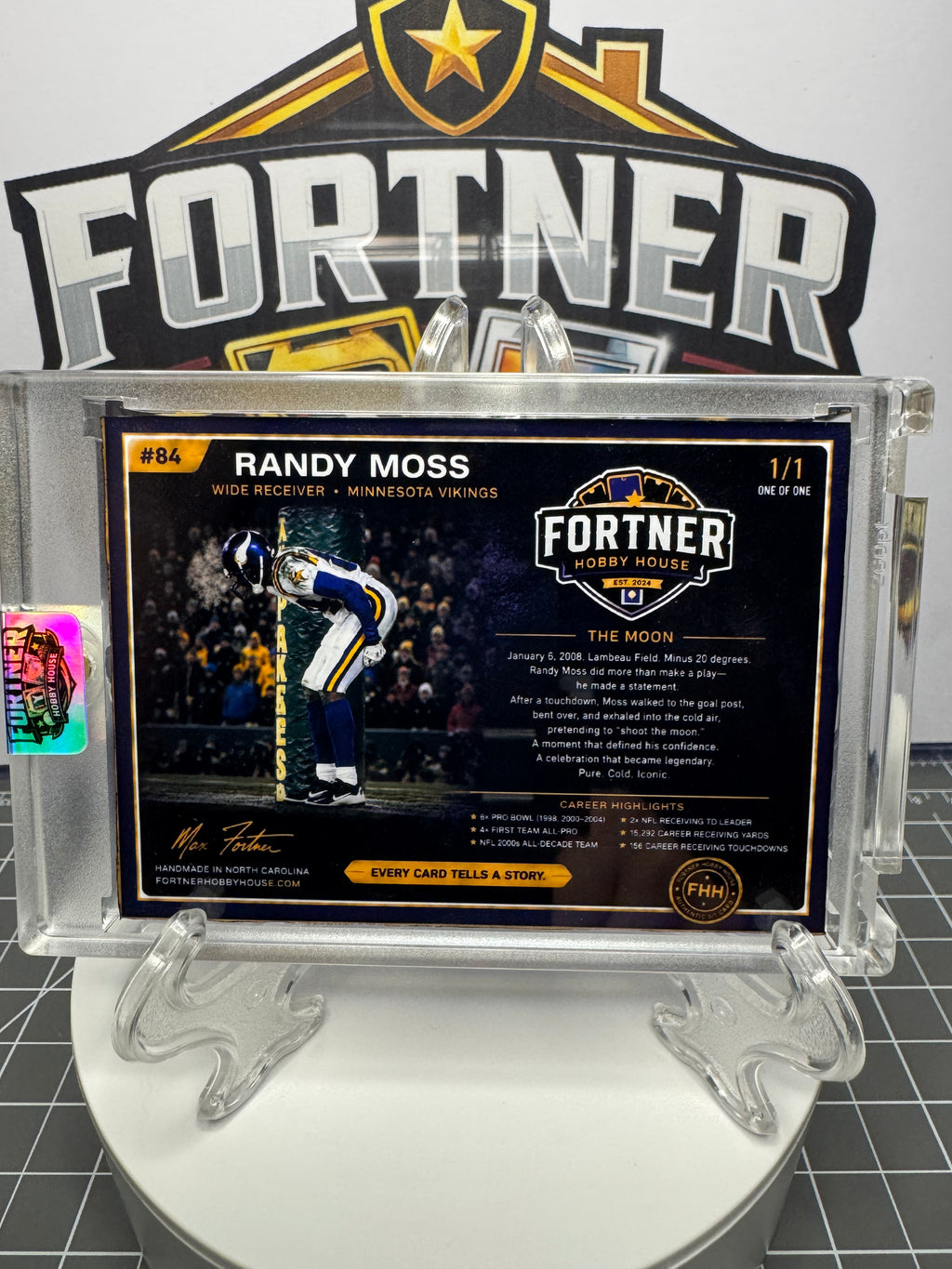 Randy Moss | Minnesota Vikings | 1/1 Custom Card | Shoot the Moon Edition