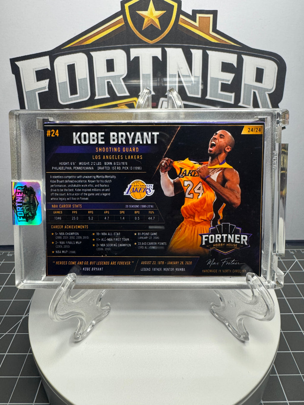 Kobe Bryant | Los Angeles Lakers | 1/1 Custom Card | Mamba Mentality Edition