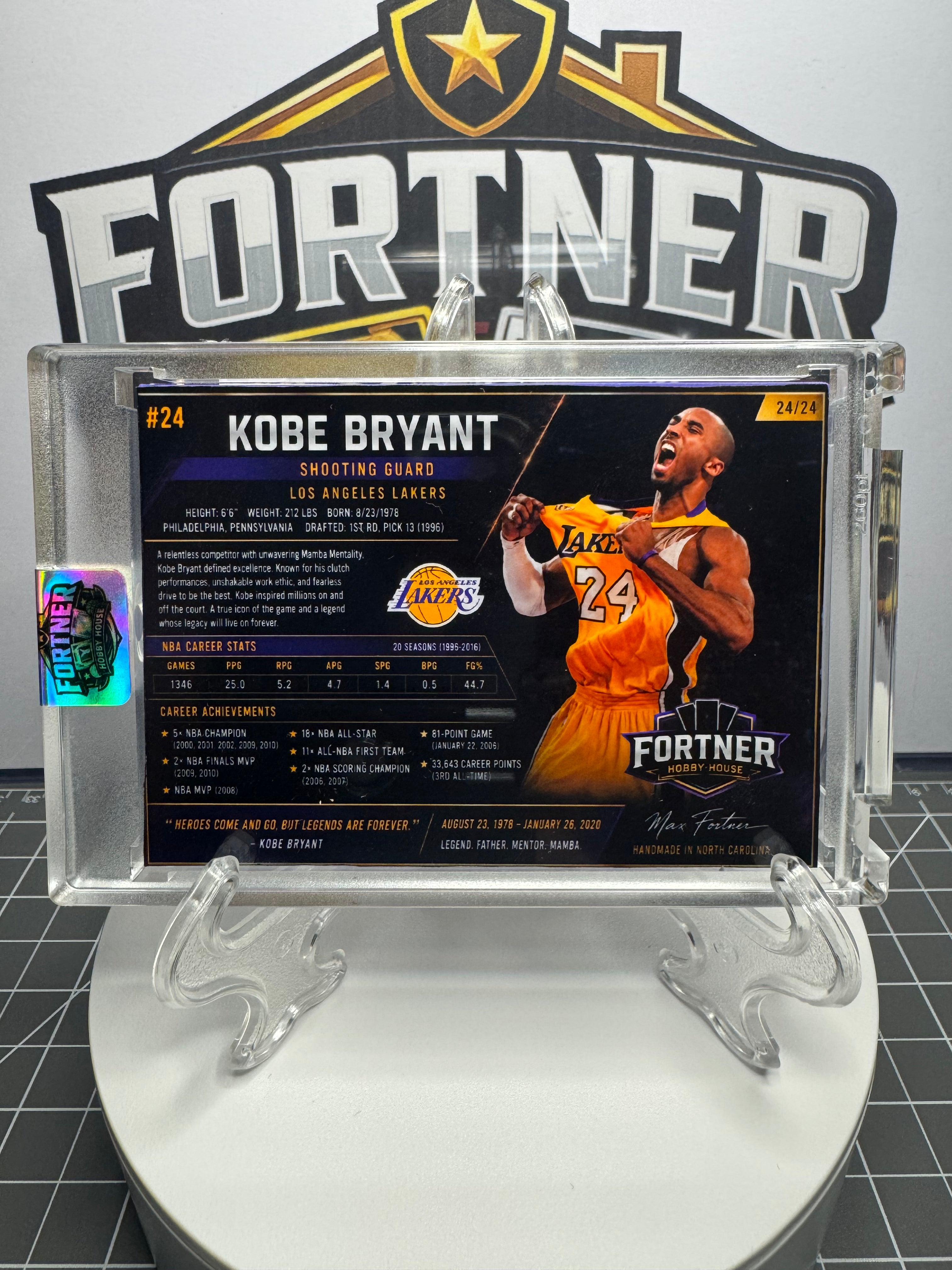 Kobe Bryant | Los Angeles Lakers | 1/1 Custom Card | Mamba Mentality Edition