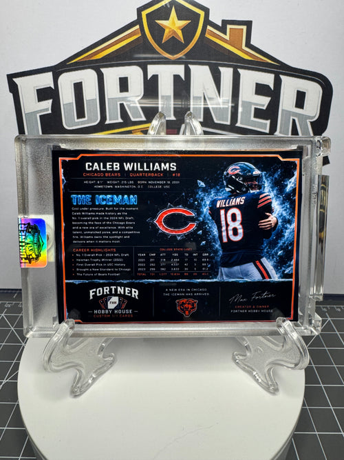 Caleb Williams | Chicago Bears | 1/1 Custom Card | Iceman Edition