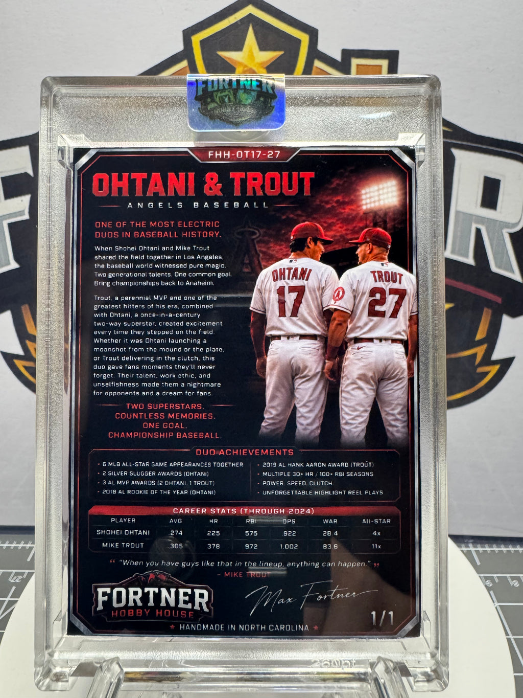 Shohei Ohtani & Mike Trout | Los Angeles Angels | 1/1 Custom Card | Angels Among Us Edition